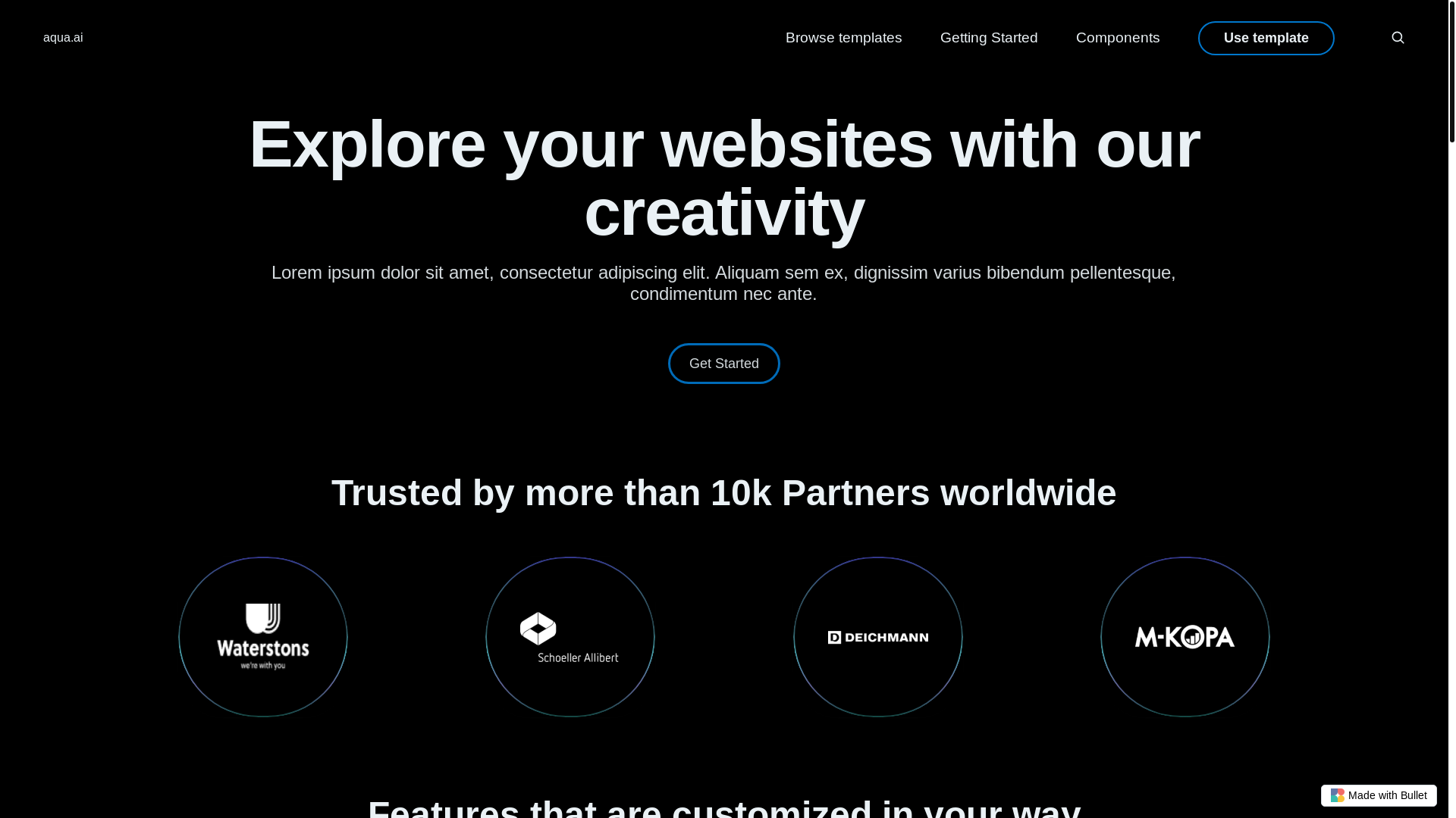website screenshot of https://aqua-ai-bullet.pages.dev/