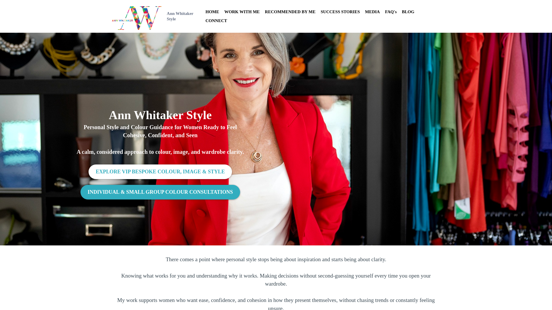 website screenshot of https://colouranalysisbrisbane.au/