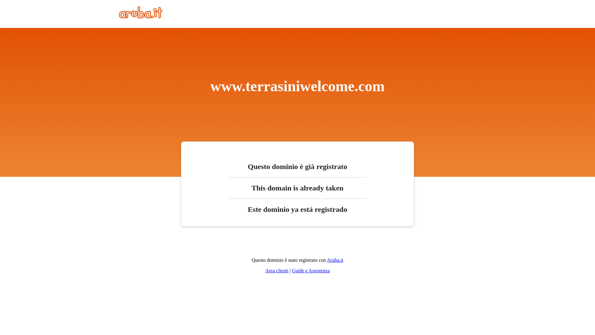 website screenshot of https://terrasiniwelcome.it/