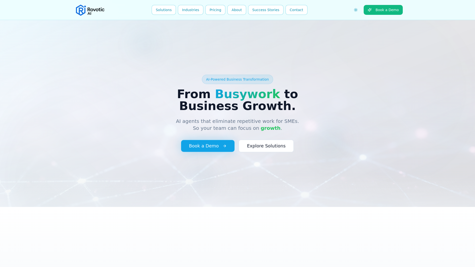 website screenshot of https://rovotic-smart-solutions.pages.dev/