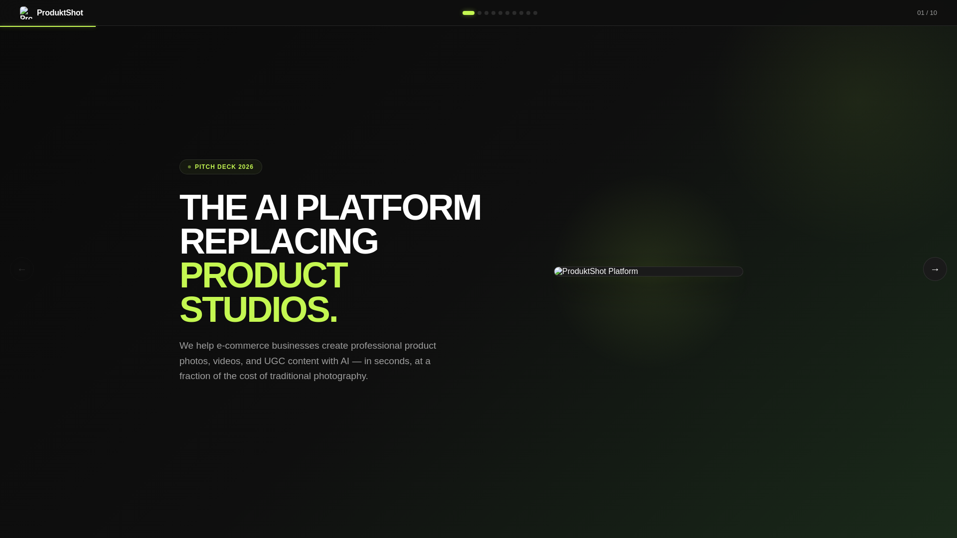 website screenshot of https://produktshot.pages.dev/