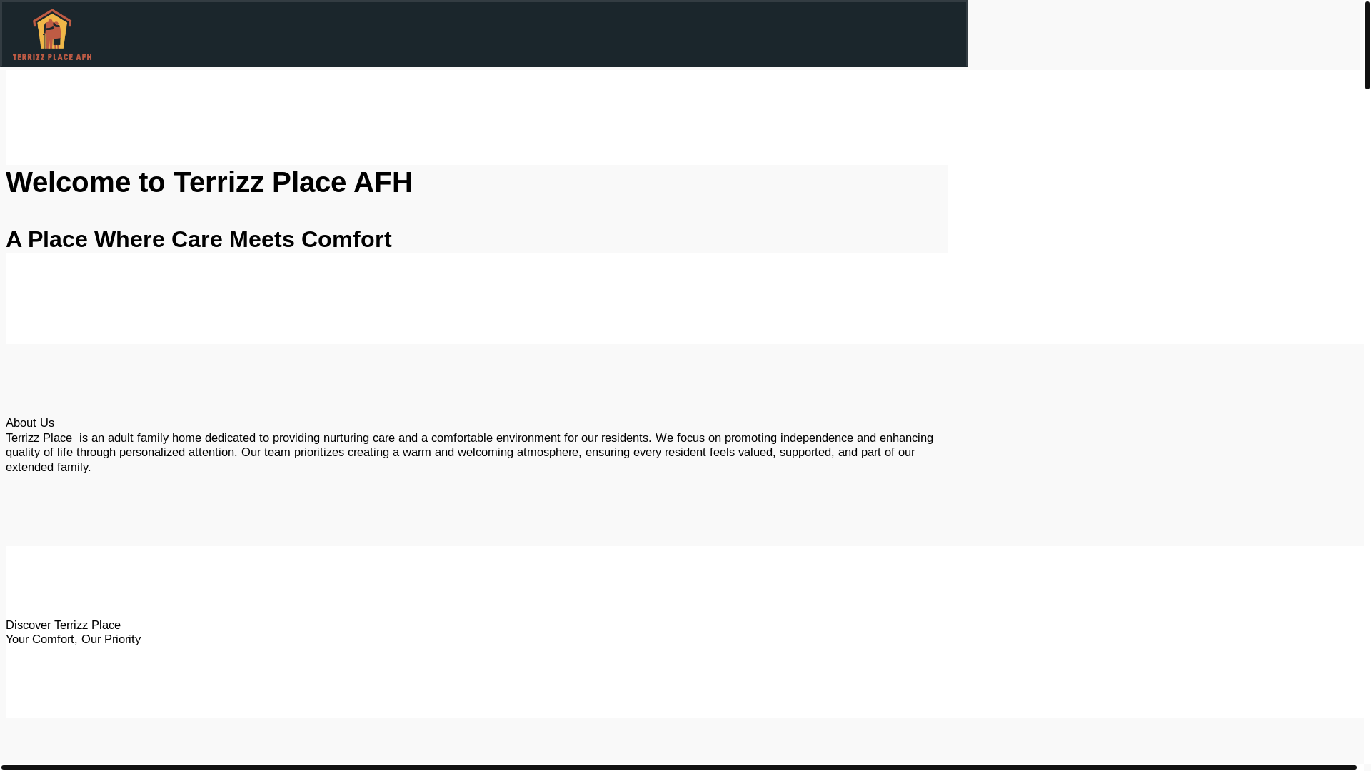 website screenshot of https://terrizzplaceafh.com/