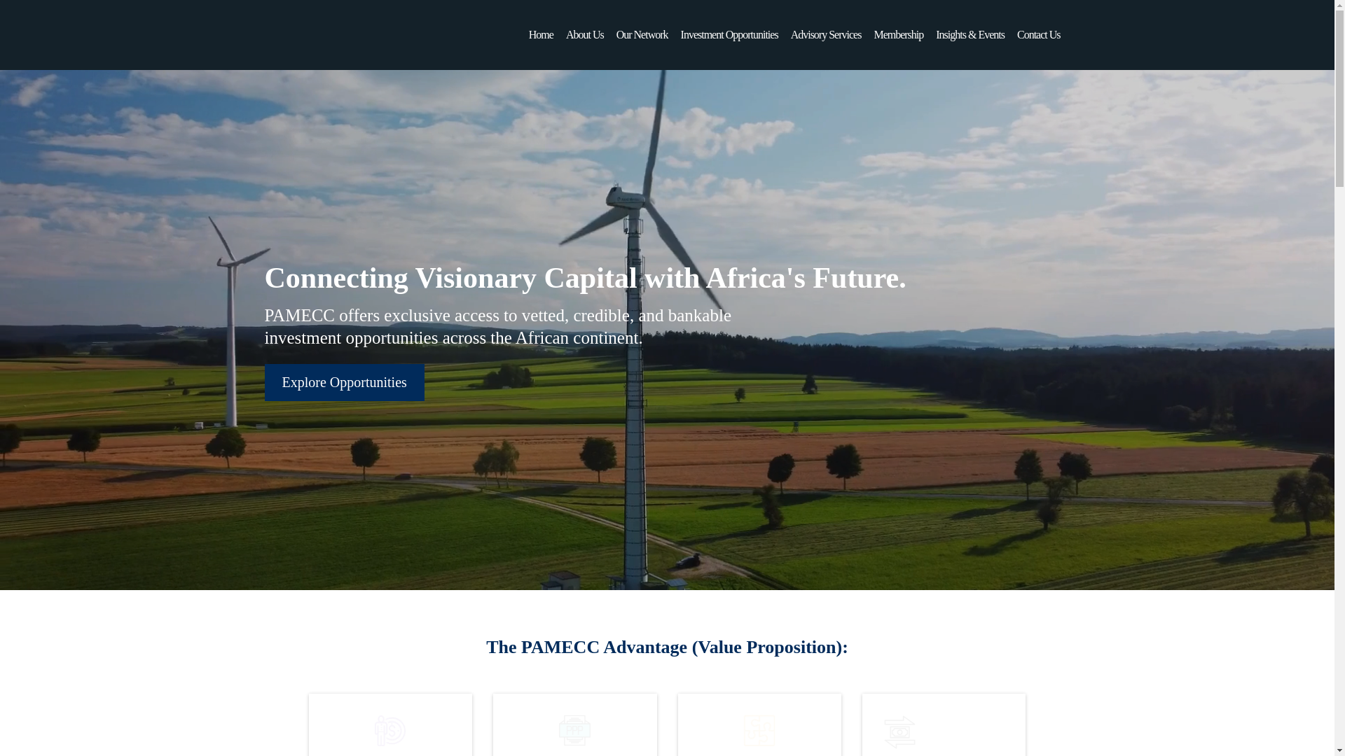 website screenshot of https://pamecchamber.org/