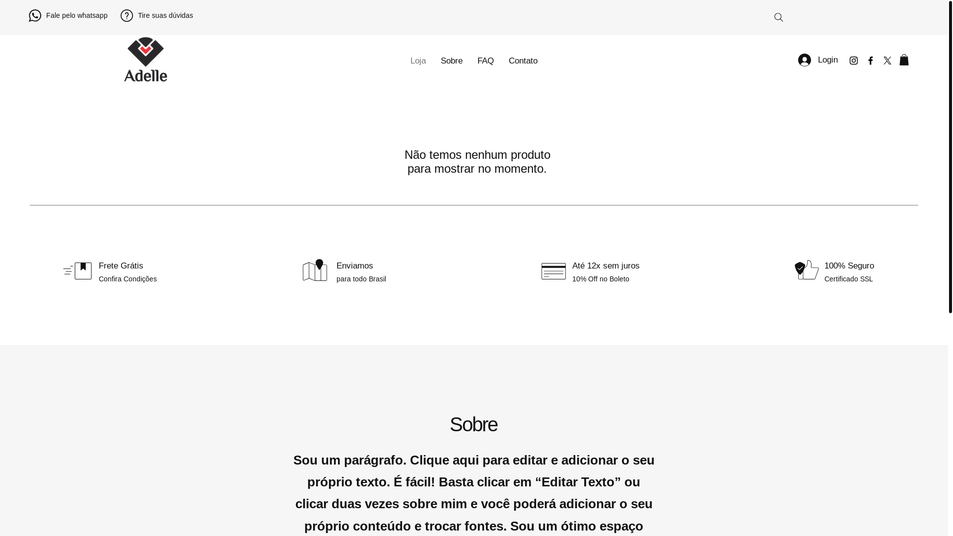website screenshot of https://adellejoias.com/