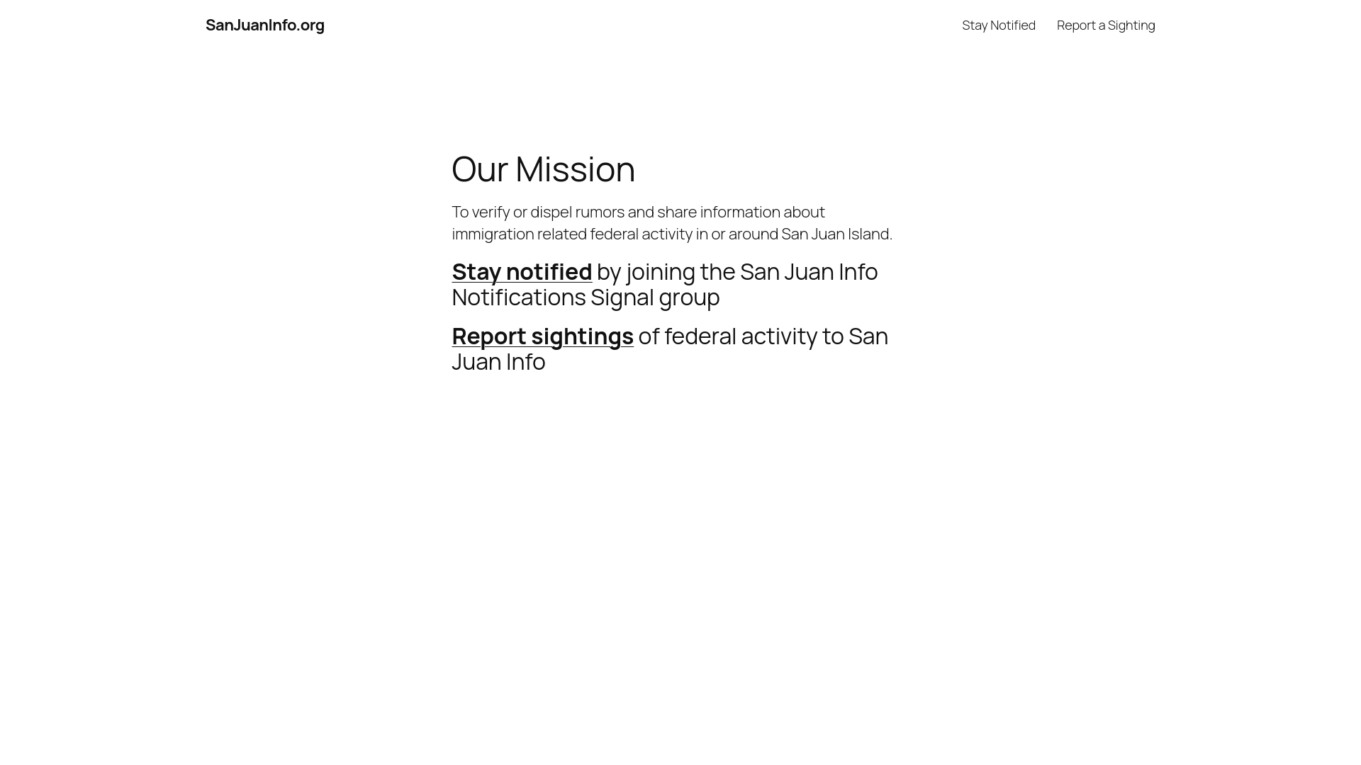 website screenshot of https://sanjuaninfo.org/