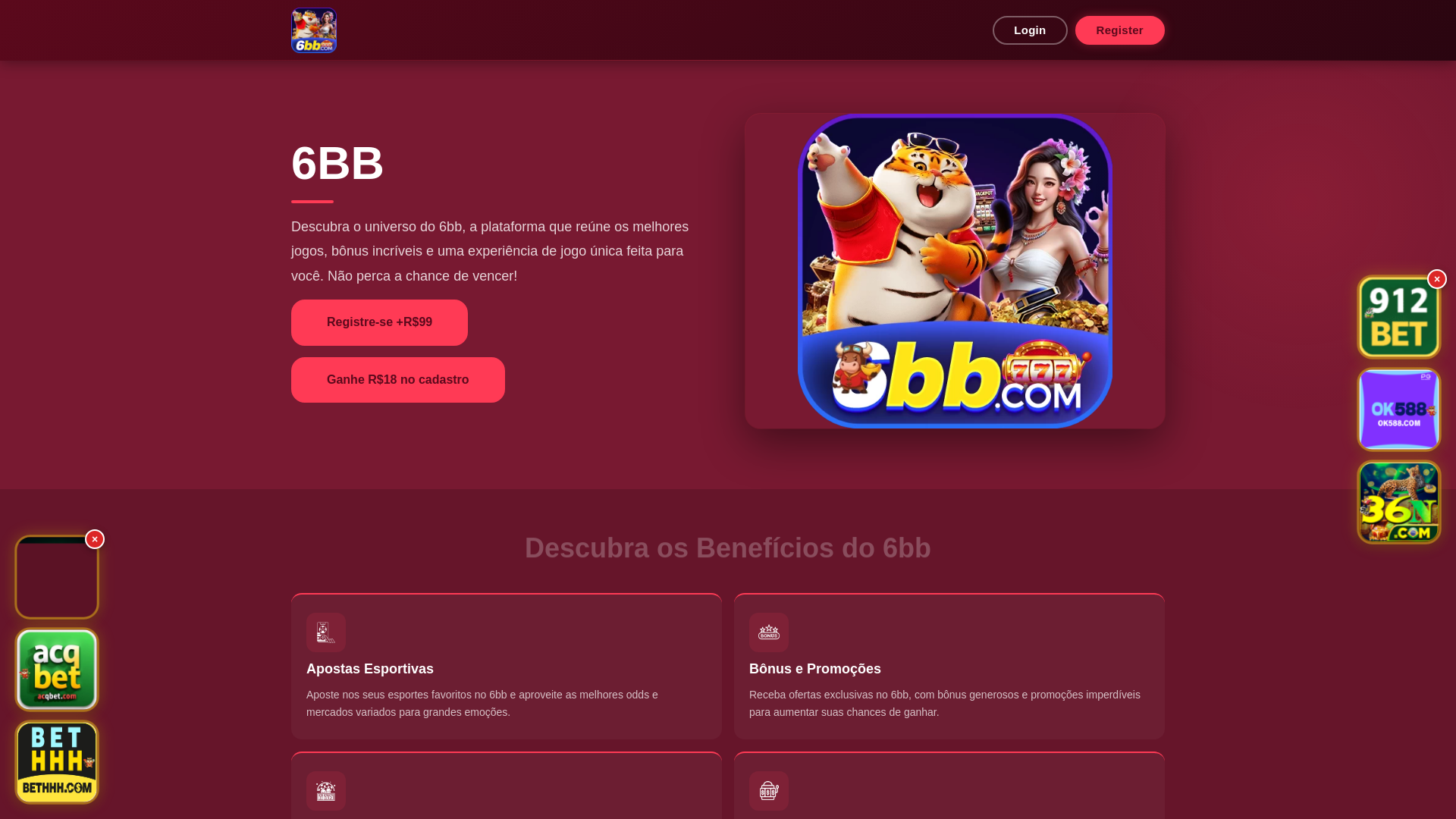website screenshot of https://6bbtopa.com/