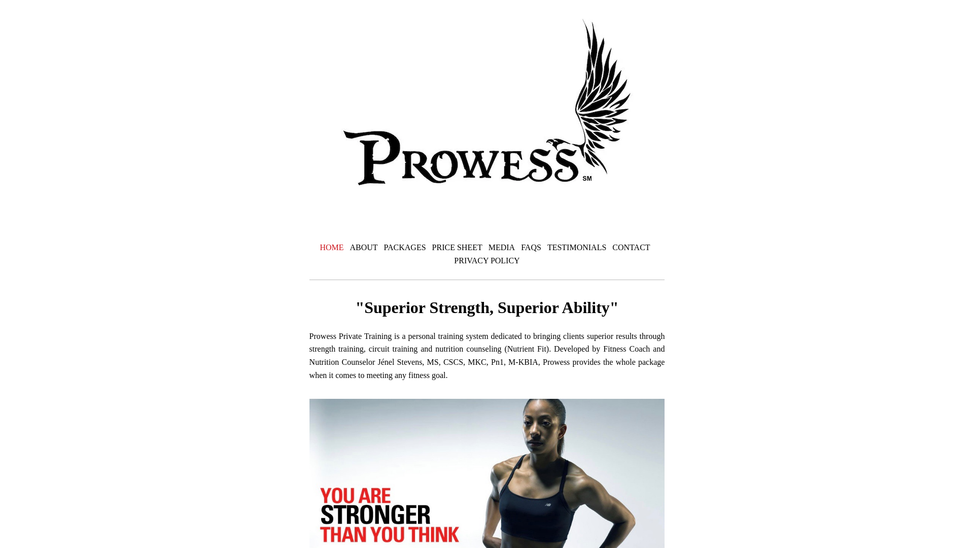 website screenshot of https://prowesspros.com