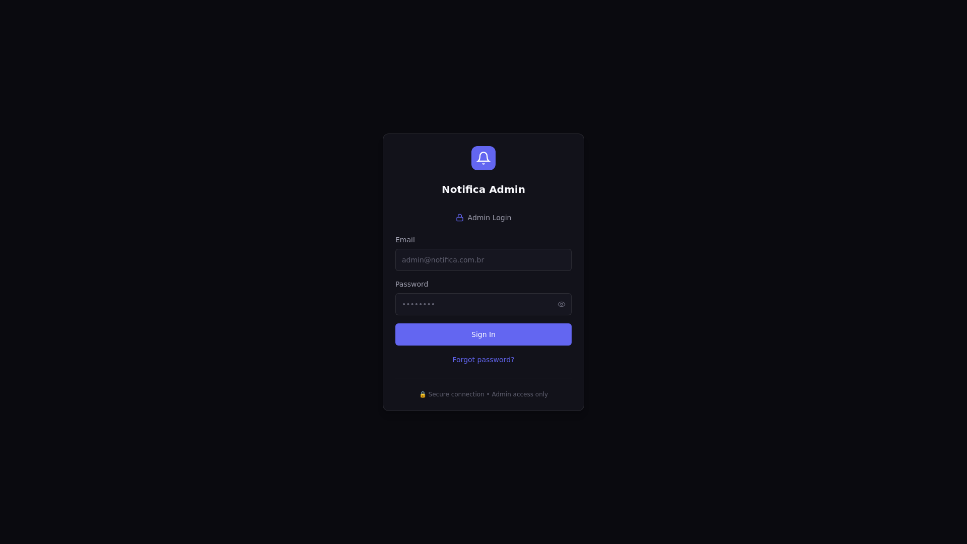 website screenshot of https://notifica-backoffice.pages.dev/