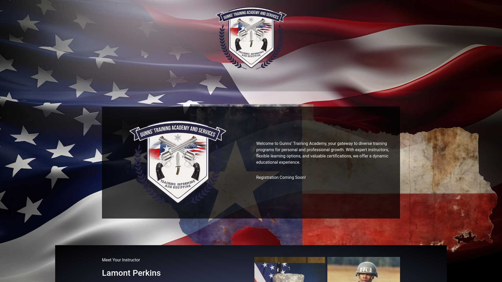 website screenshot of https://gunnstrainingacademyltc.com/