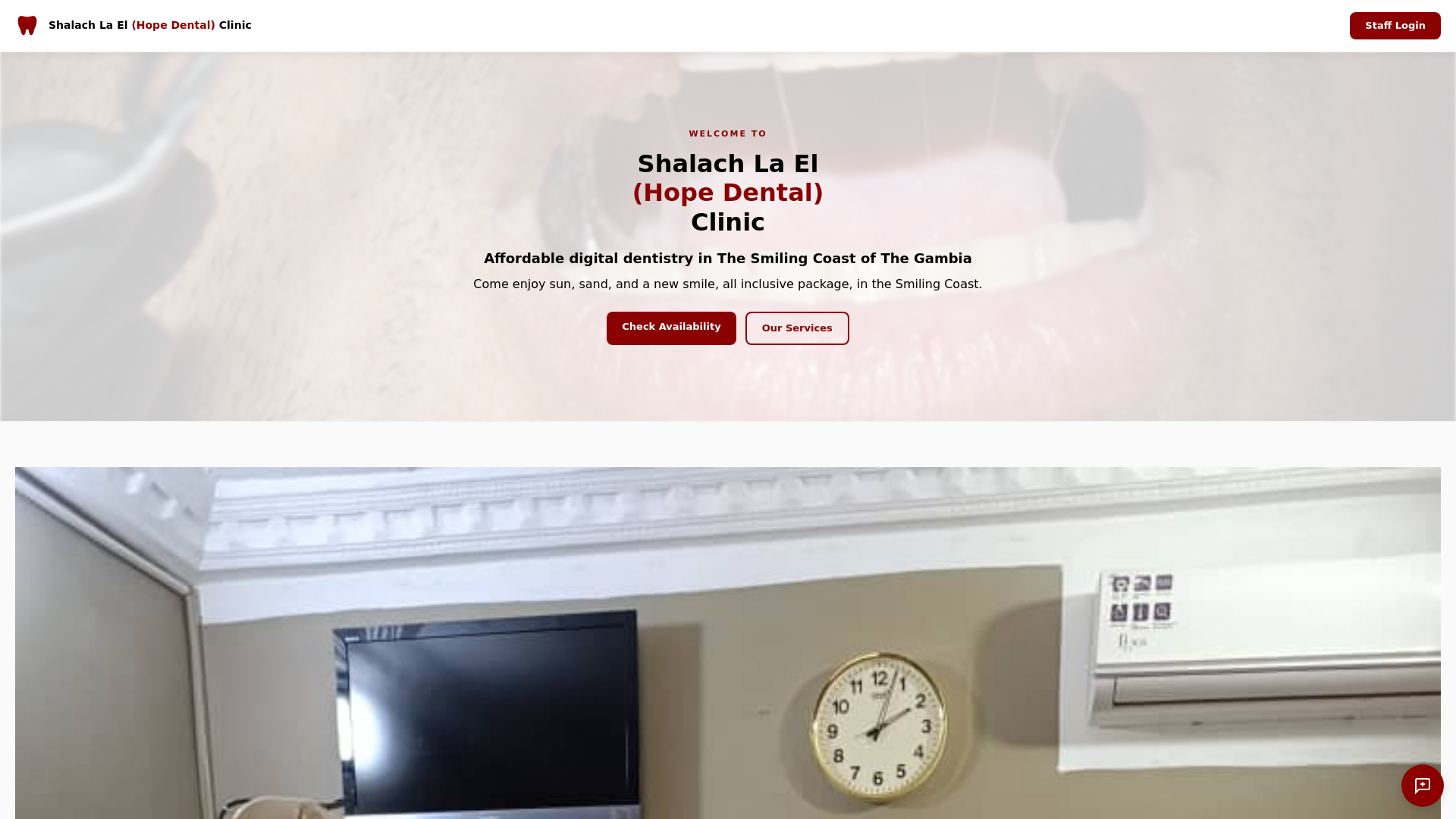 website screenshot of https://shalachdentalclinic.com/