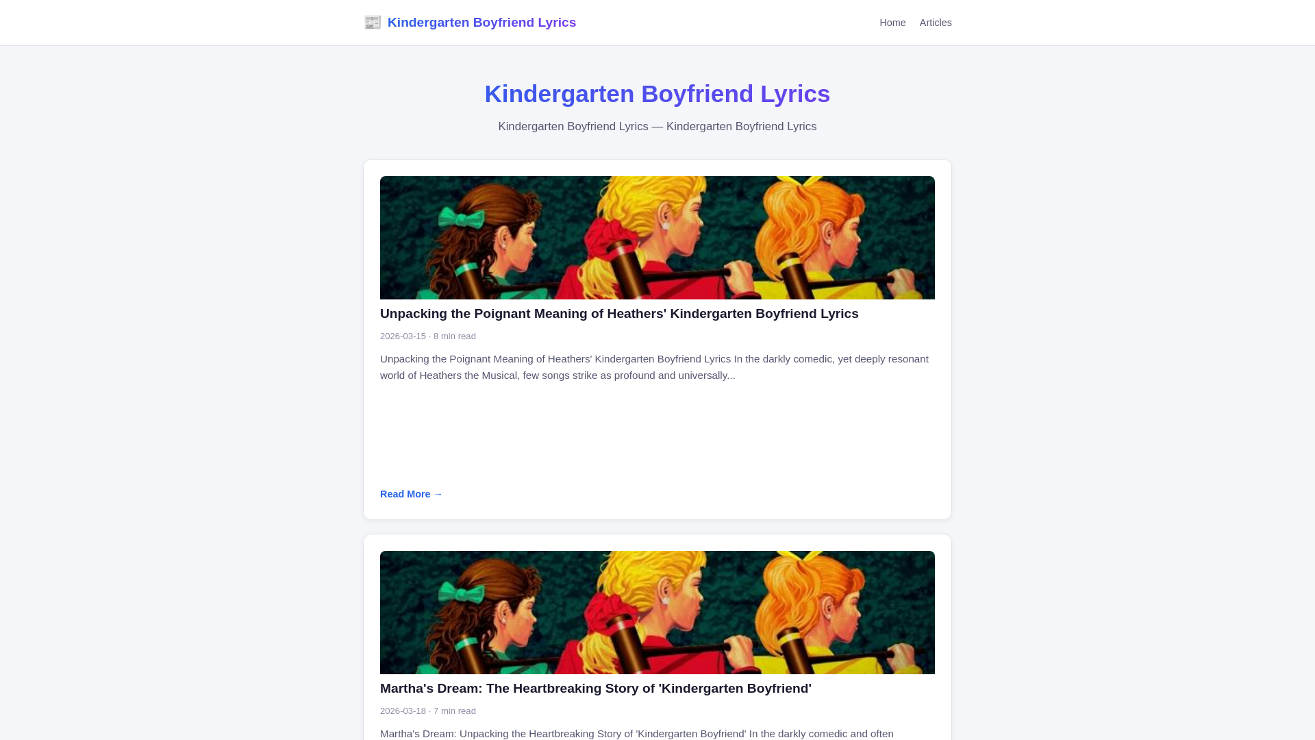 website screenshot of https://kindergarten-boyfriend-lyrics.pages.dev/
