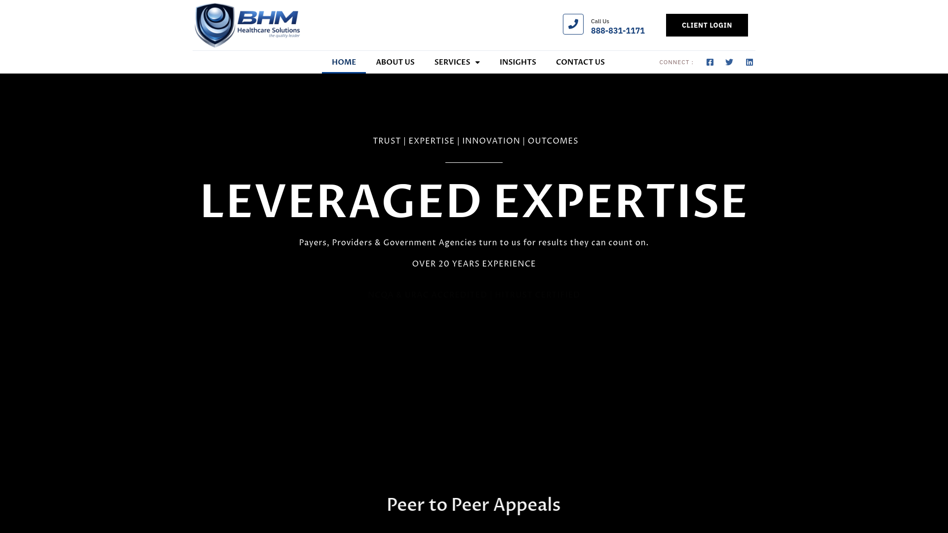 website screenshot of https://quickbhmhealth.org/