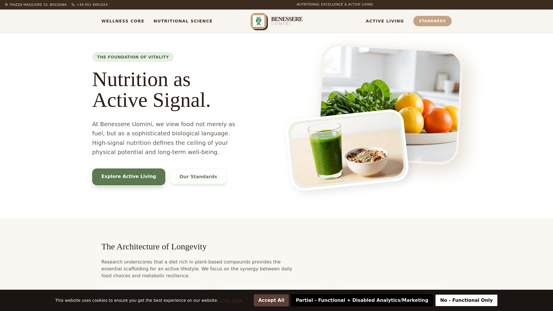 website screenshot of https://benessereuominicom.info