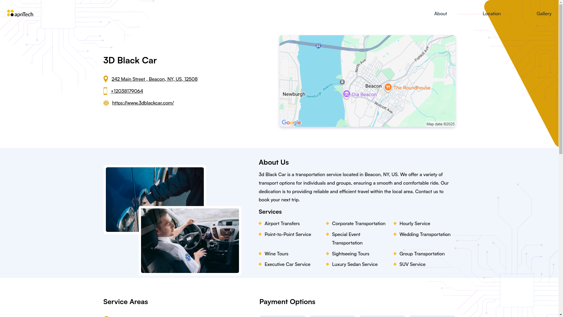website screenshot of https://3dblackcar.online/