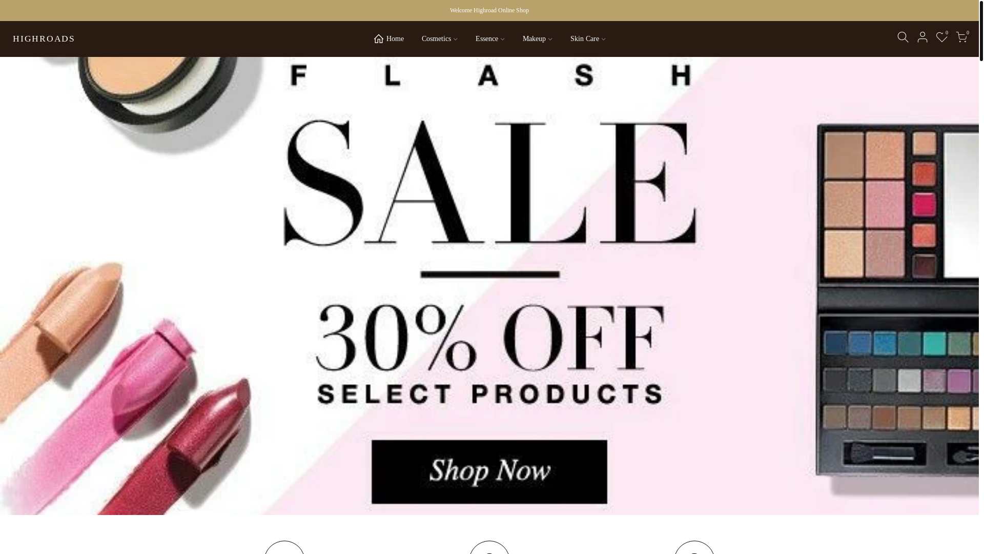 website screenshot of https://highroads.shop/