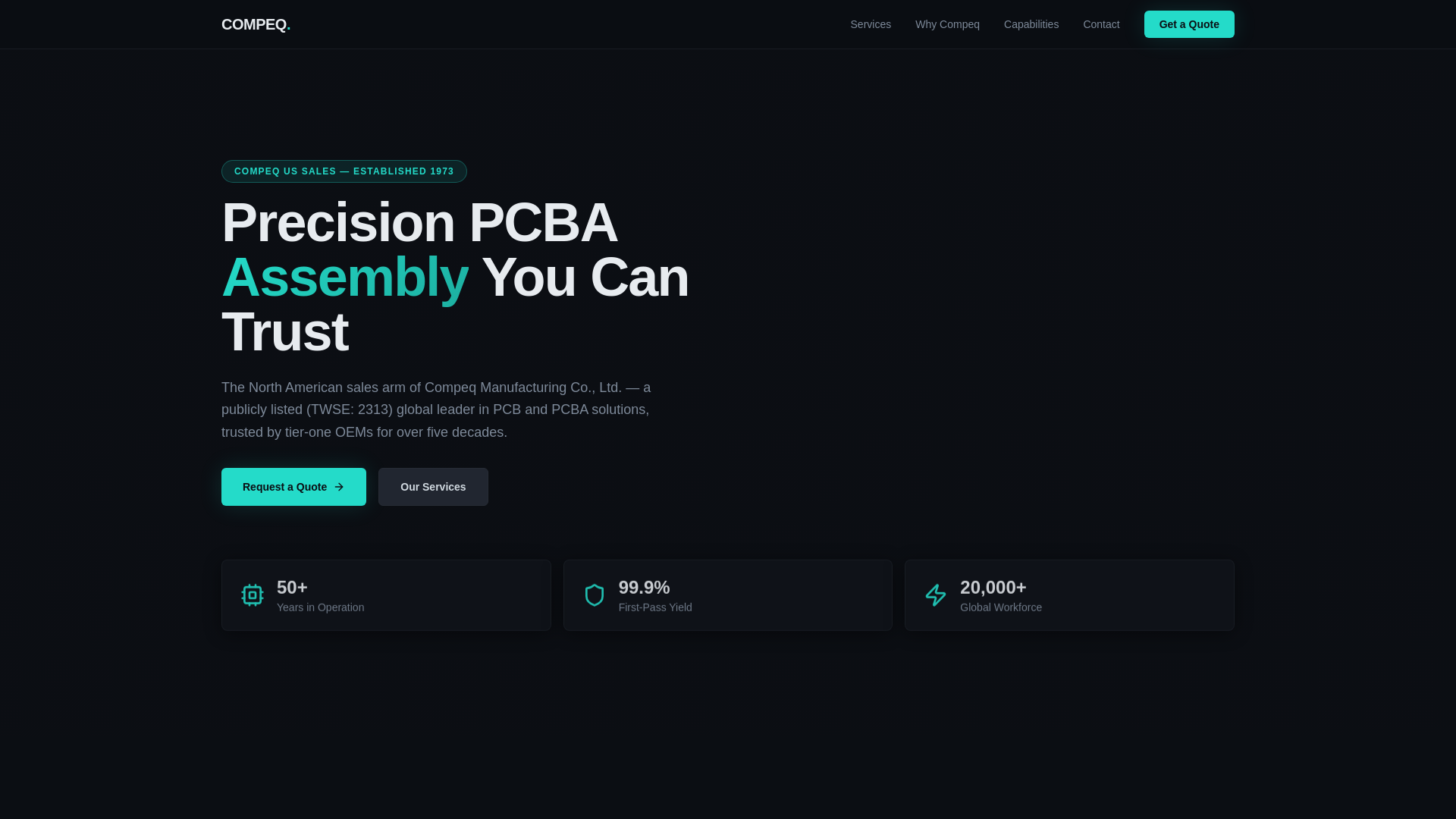 website screenshot of https://compequs.com/