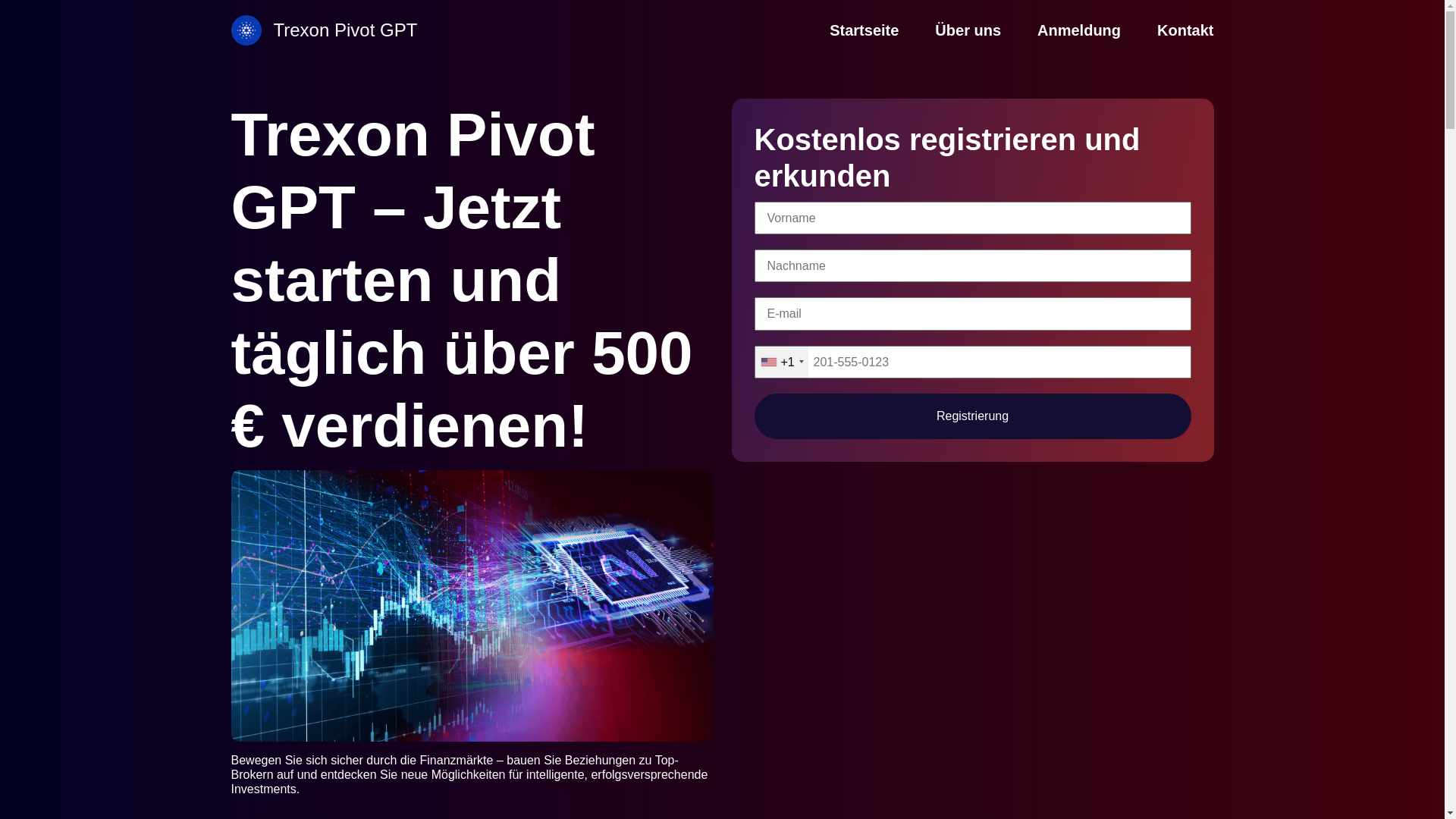 website screenshot of https://trexonpivotgptapp.de/