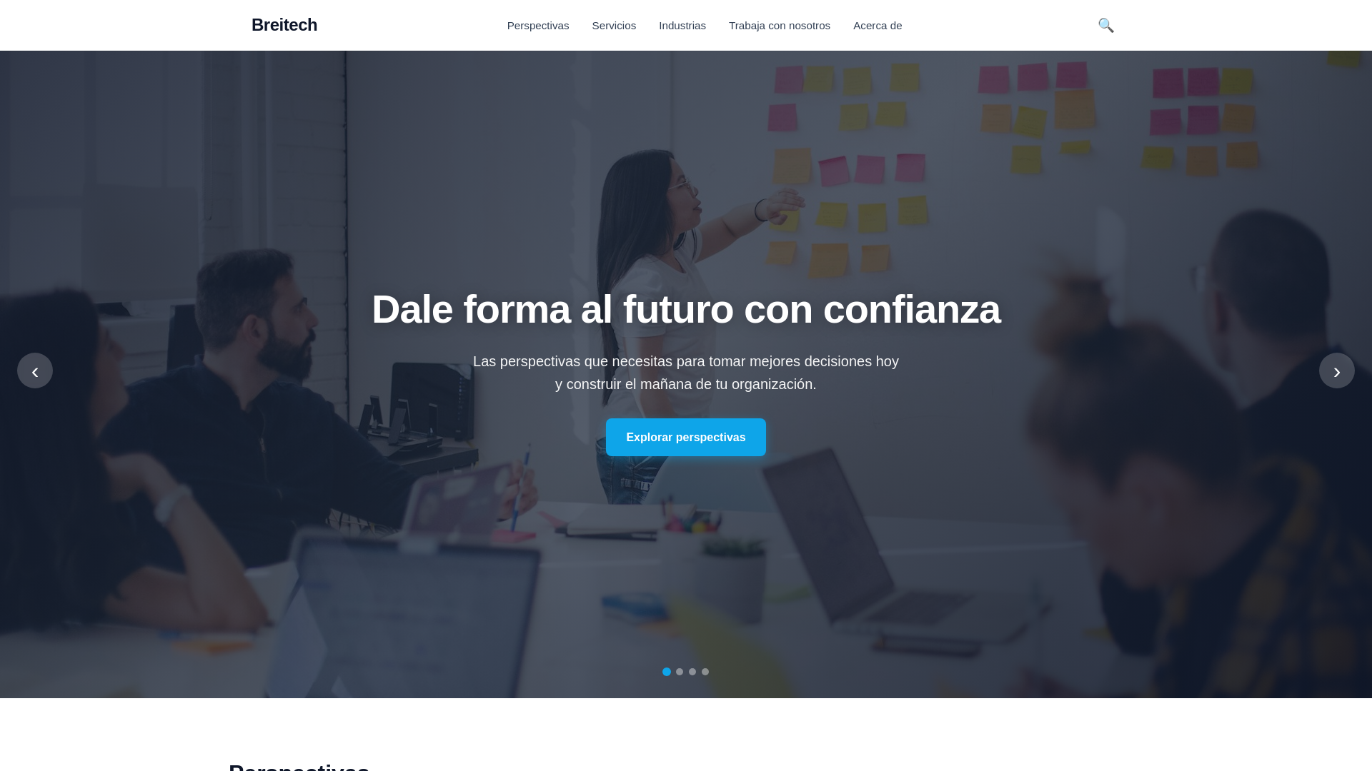 website screenshot of https://breitech.net/