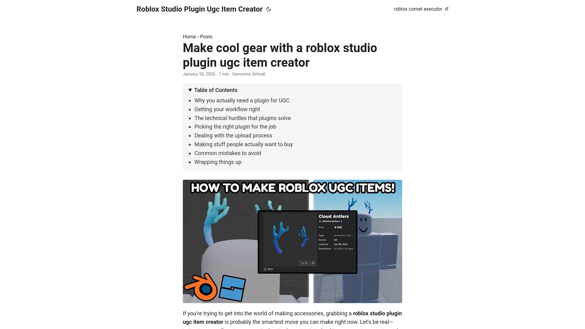 website screenshot of https://roblox-studio-plugin-ugc-item-creator.pages.dev/