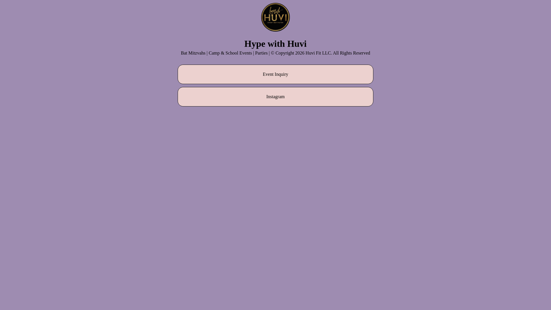 website screenshot of https://hypewithhuvi.com/