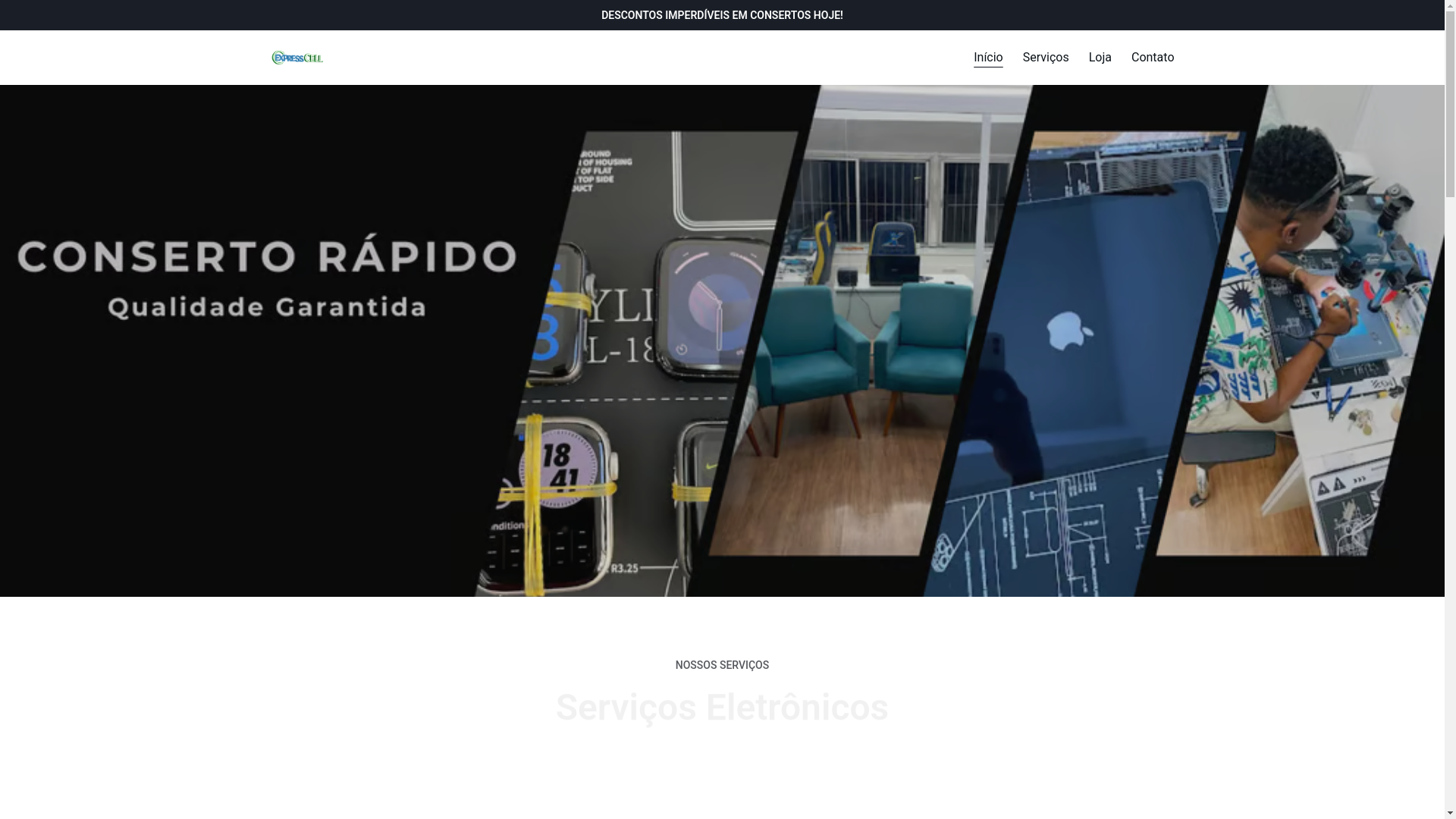 website screenshot of https://expresscell.com.br/