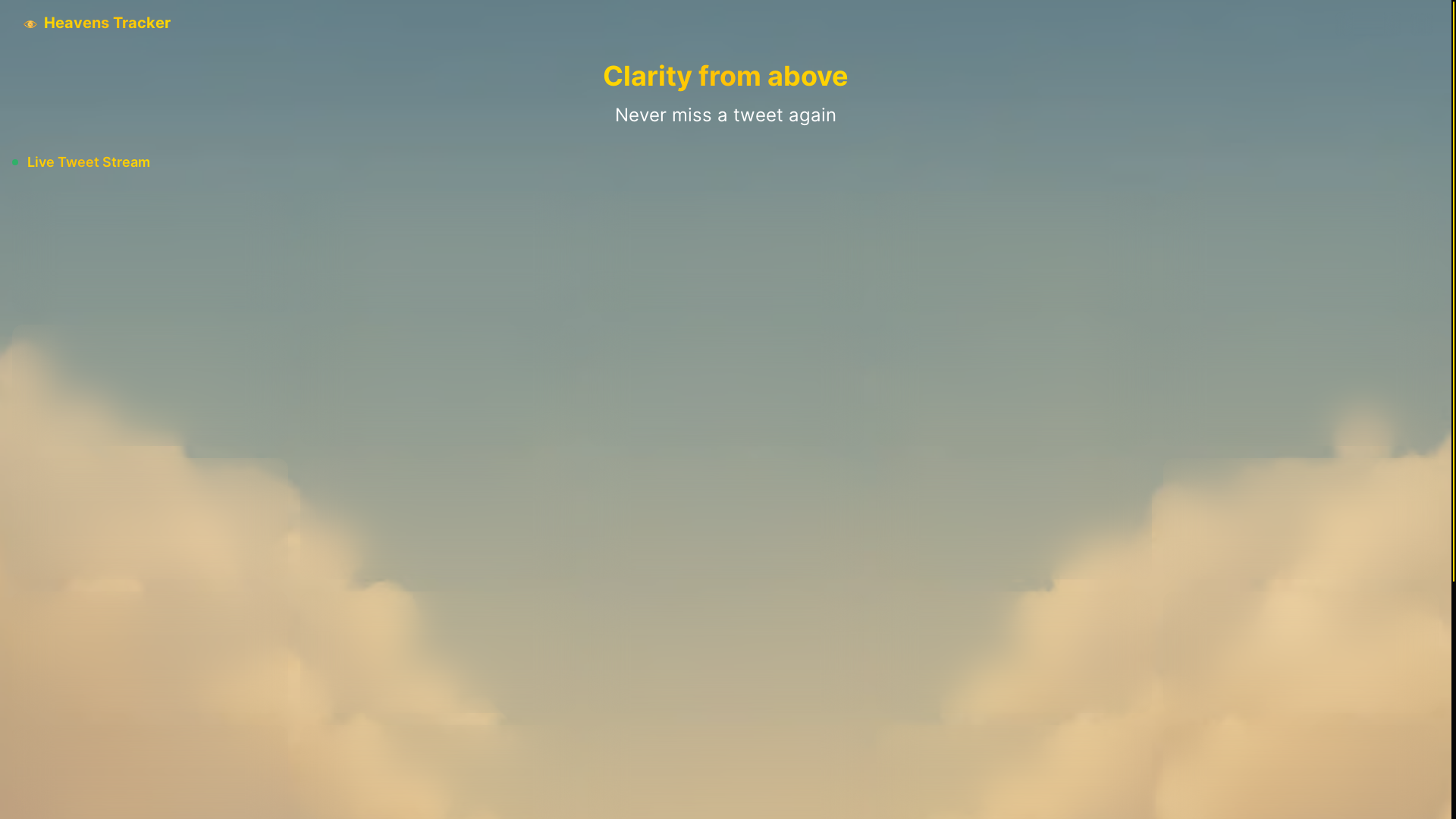 website screenshot of https://heavenstracker.app/