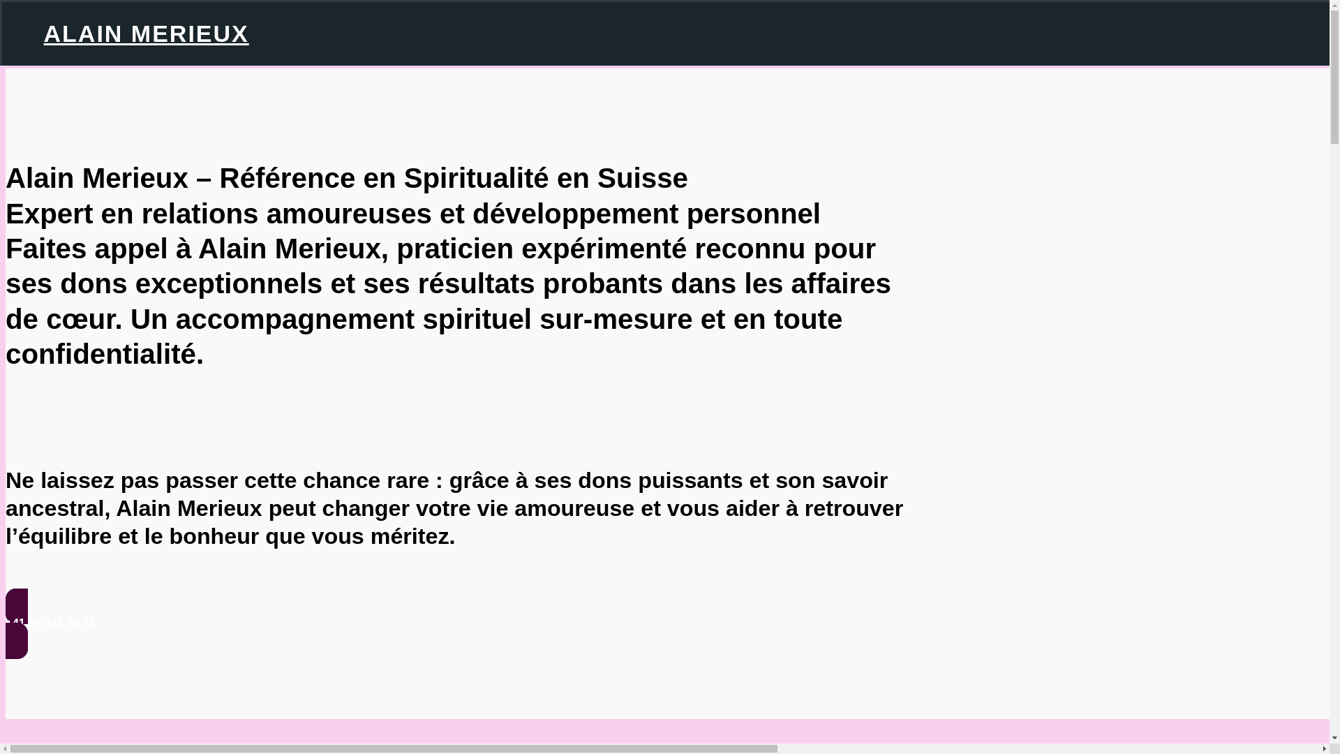 website screenshot of https://alain-merieux.ch/