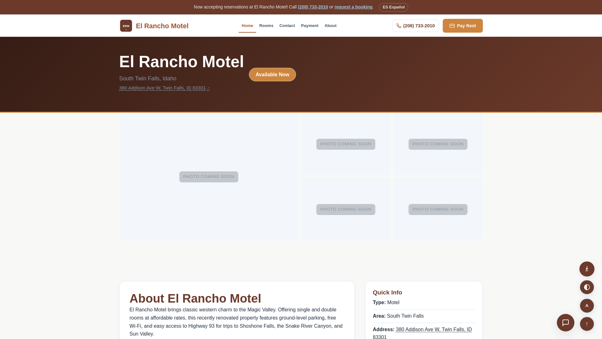 website screenshot of https://elranchotf.com/