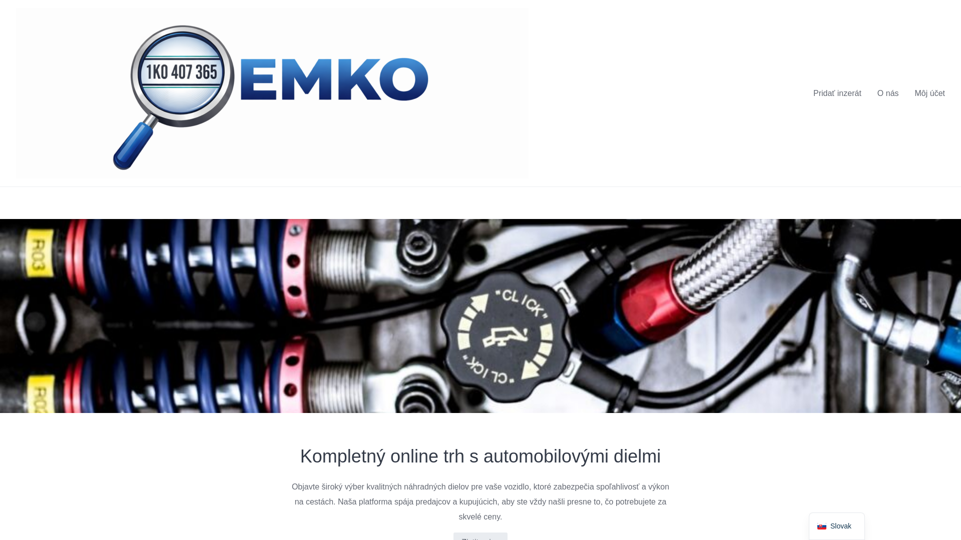 website screenshot of https://oembazar.sk/