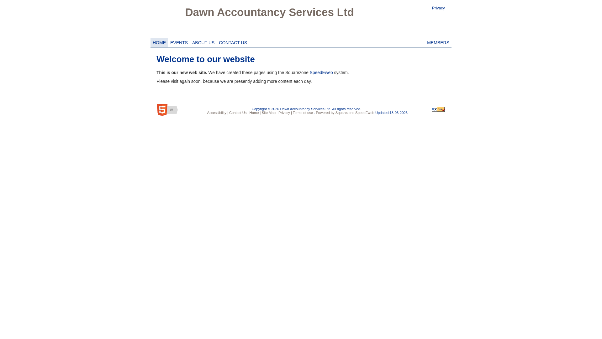 website screenshot of https://dawnaccountancy.uk/