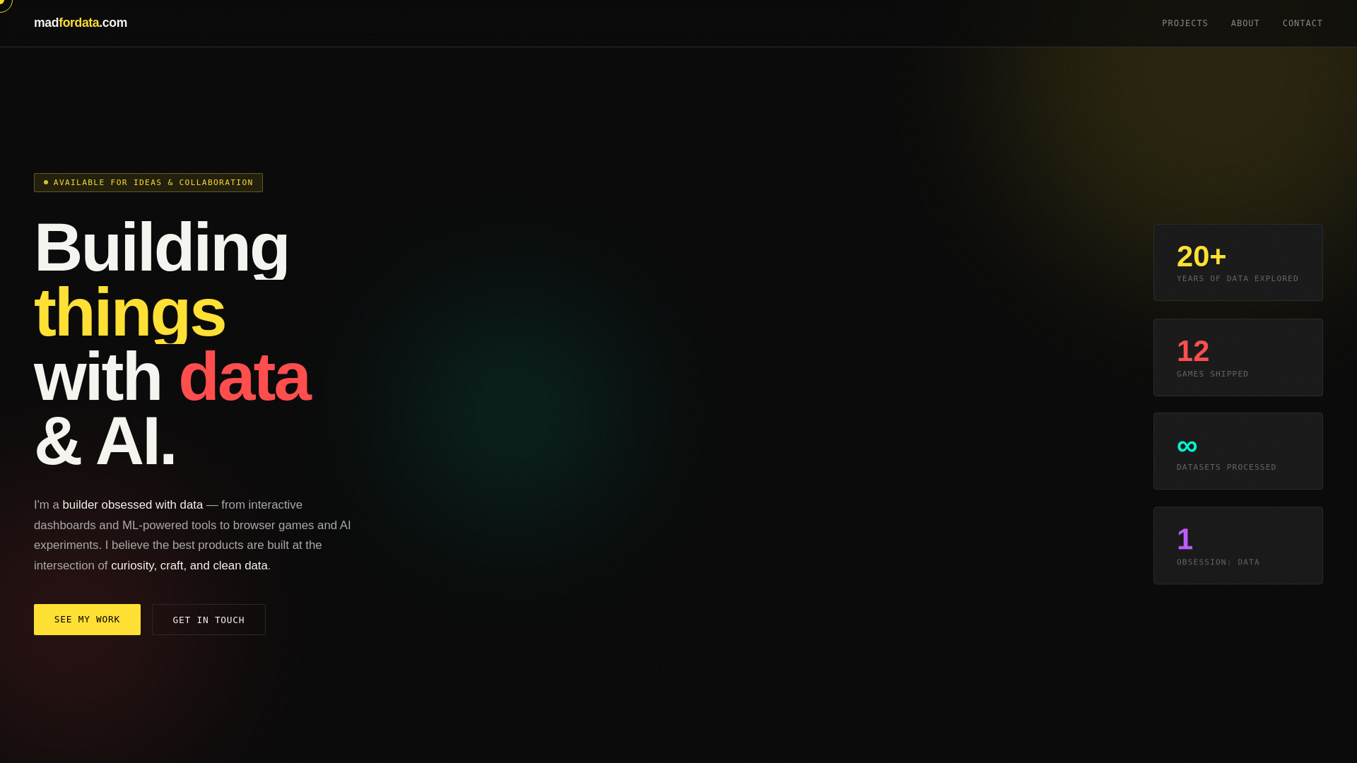 website screenshot of https://madfordata.pages.dev/