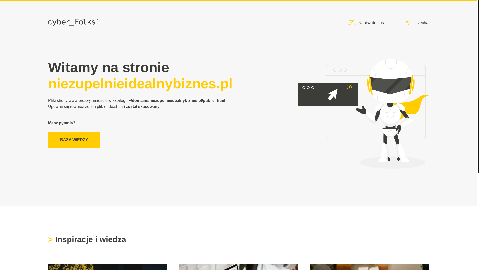 website screenshot of https://niezupelnieidealnybiznes.pl/