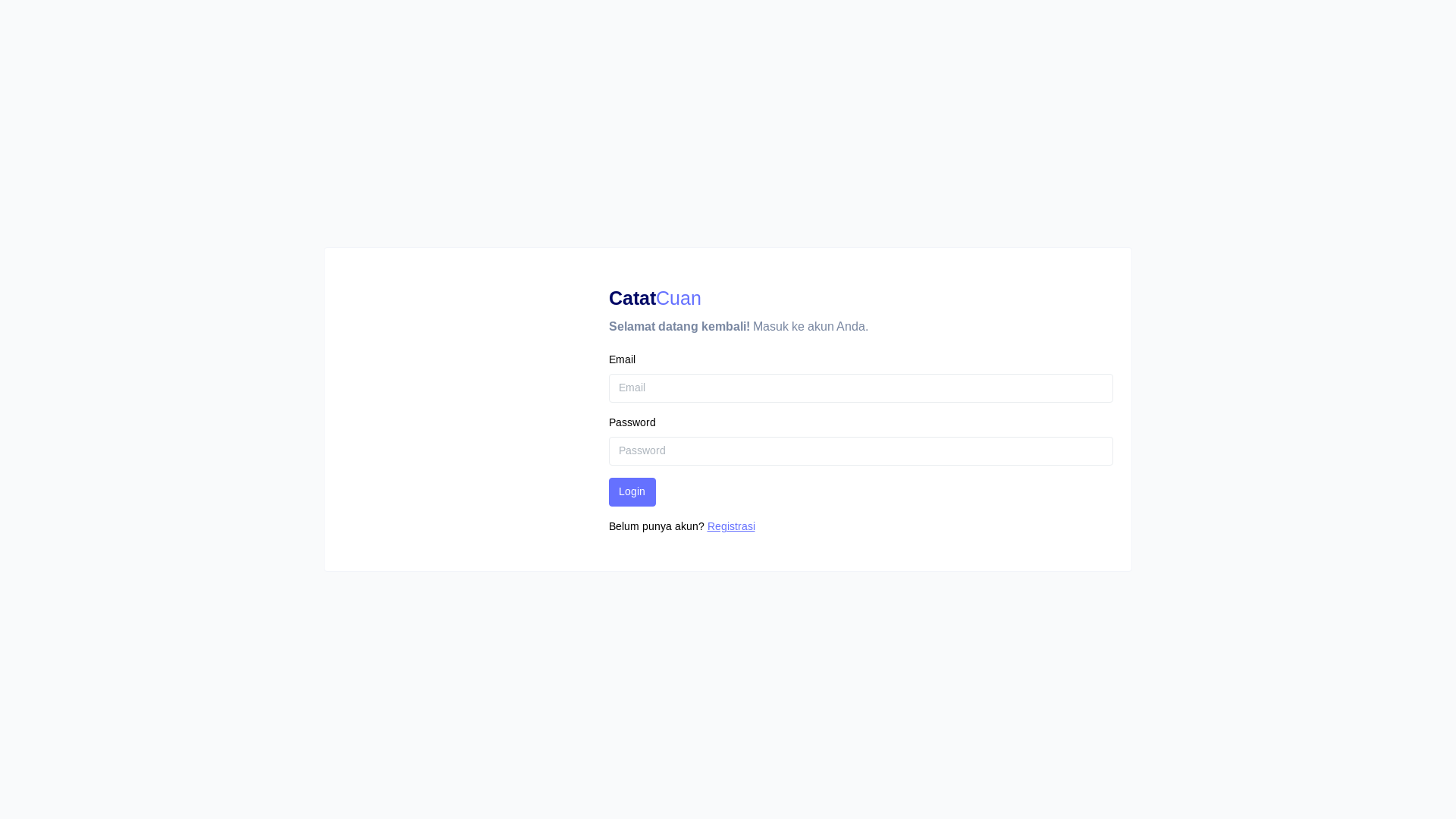 website screenshot of https://catatcuan.id/