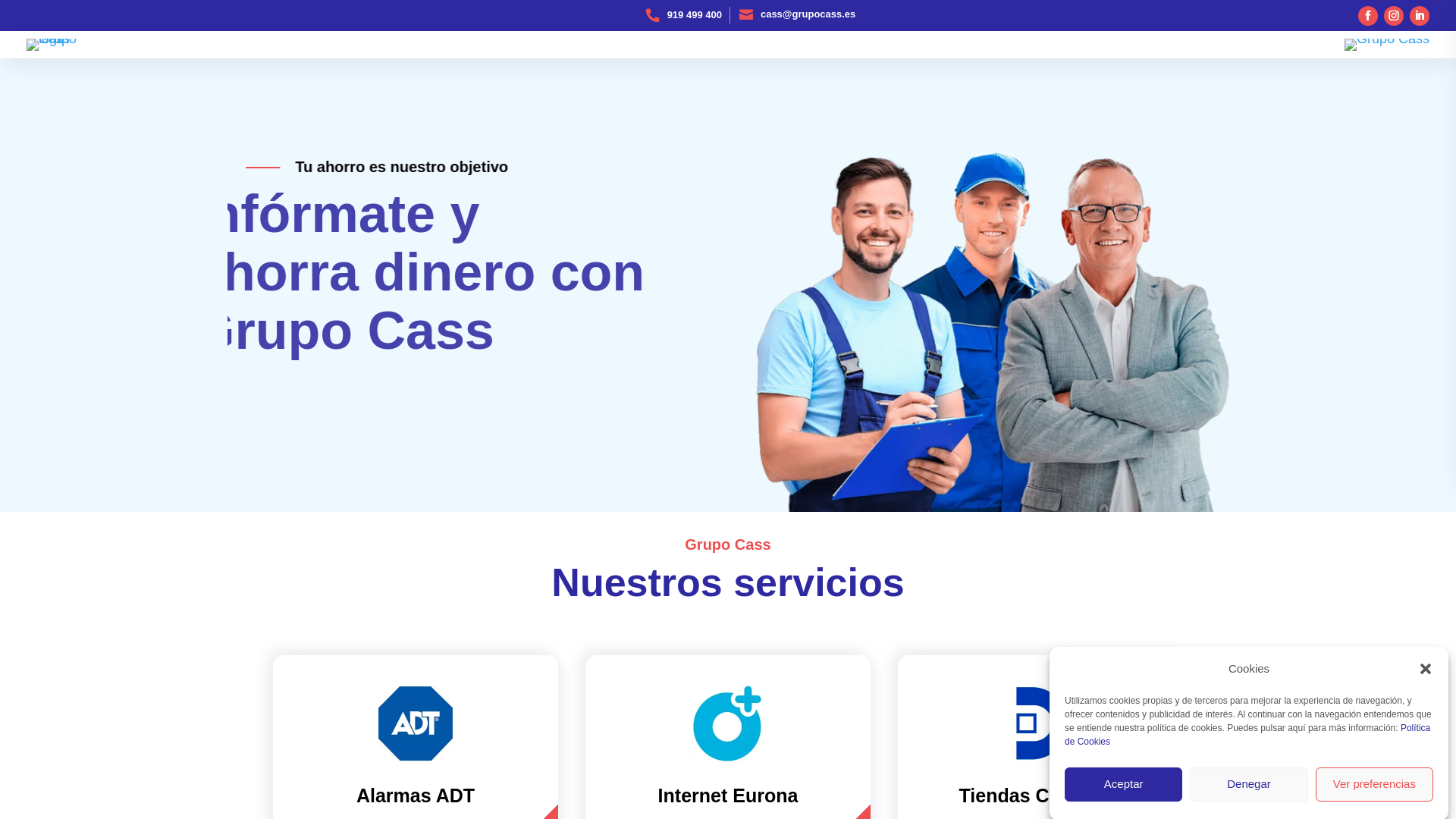 website screenshot of https://grupomass.es/