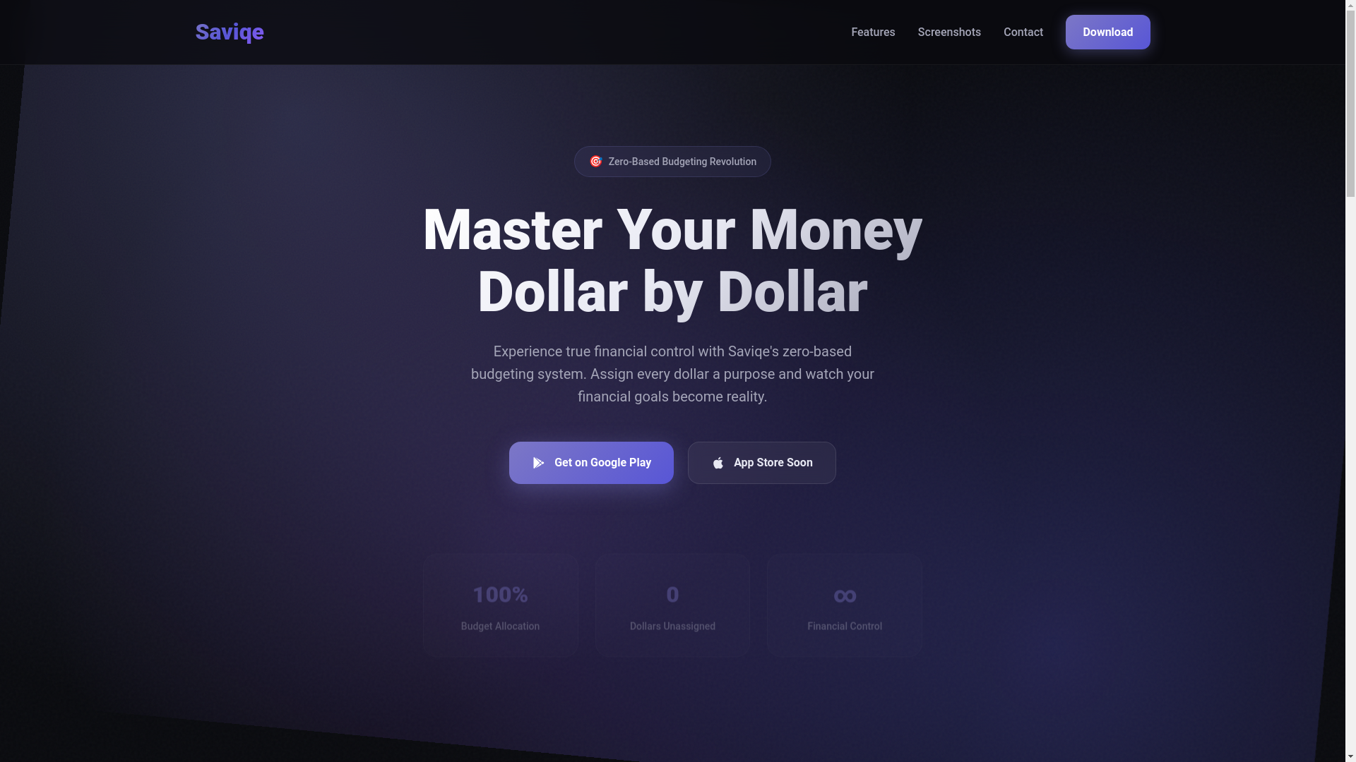 website screenshot of https://saviqe.com/