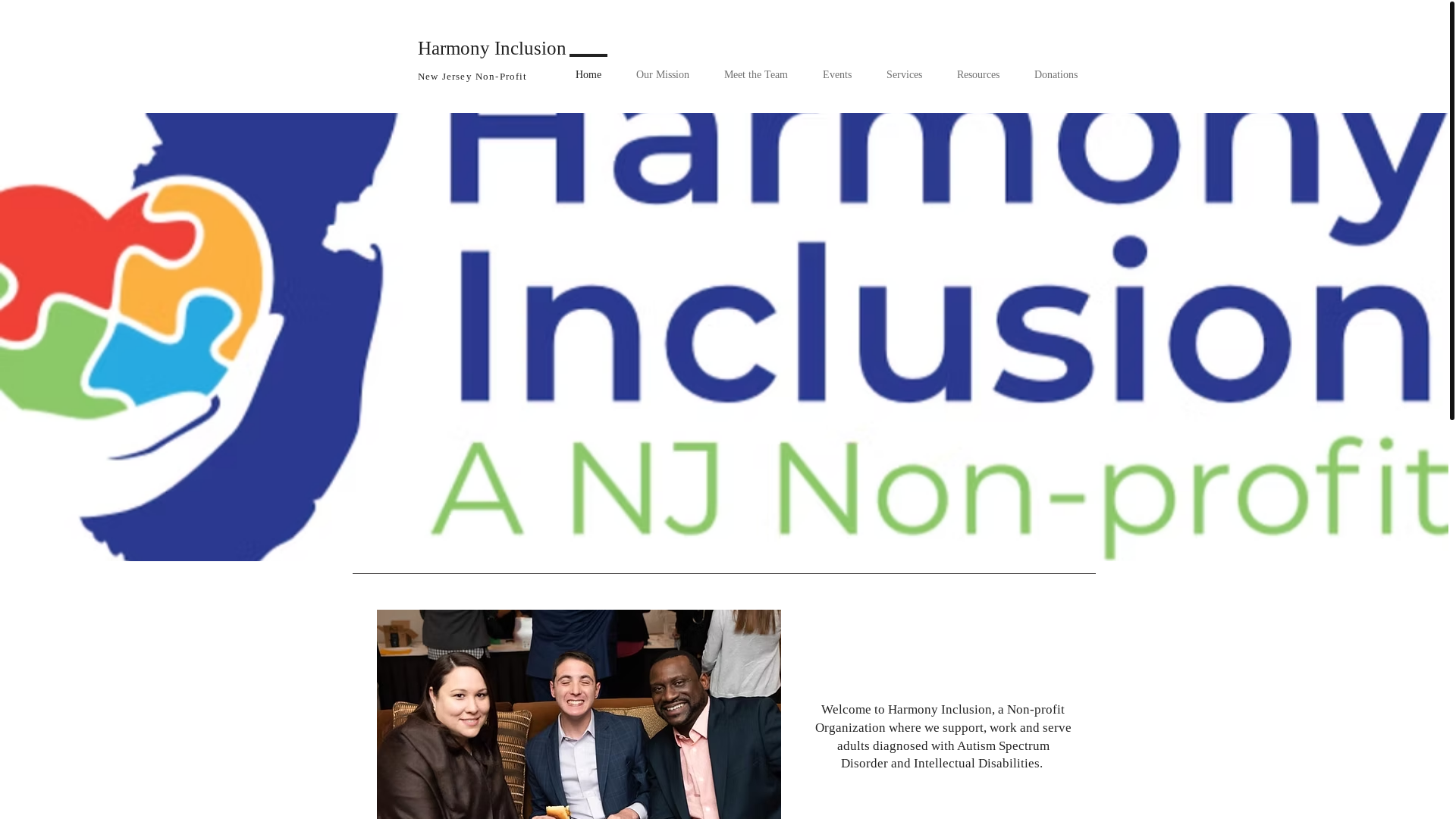 website screenshot of https://harmonyinclusion.org/