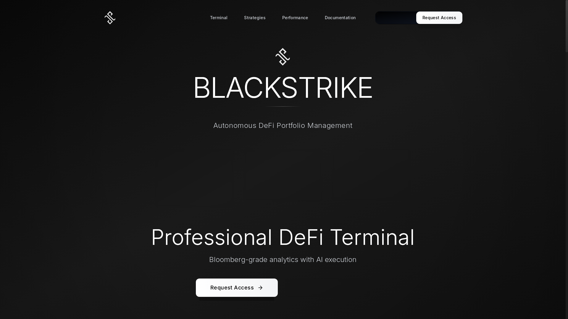 website screenshot of https://blackstrike.ai/