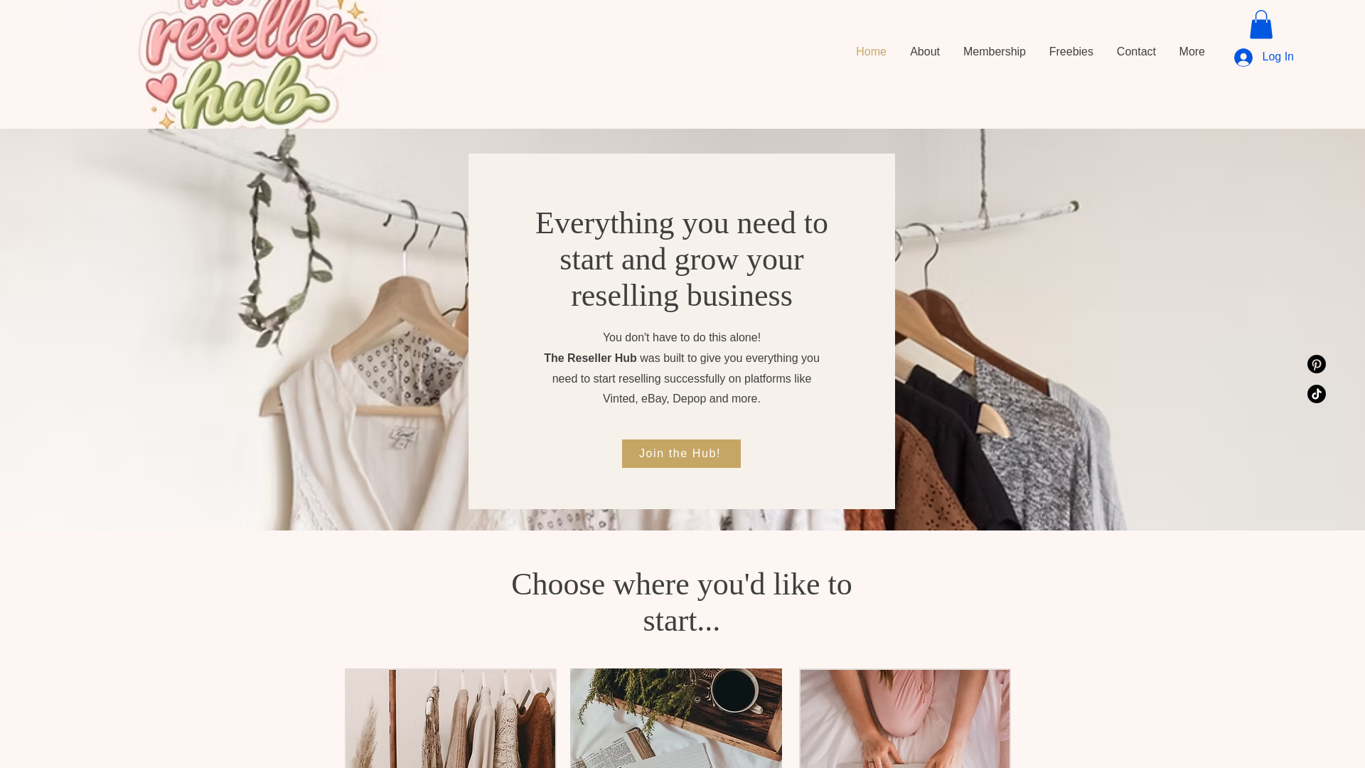 website screenshot of https://joinresellerhub.co.uk/