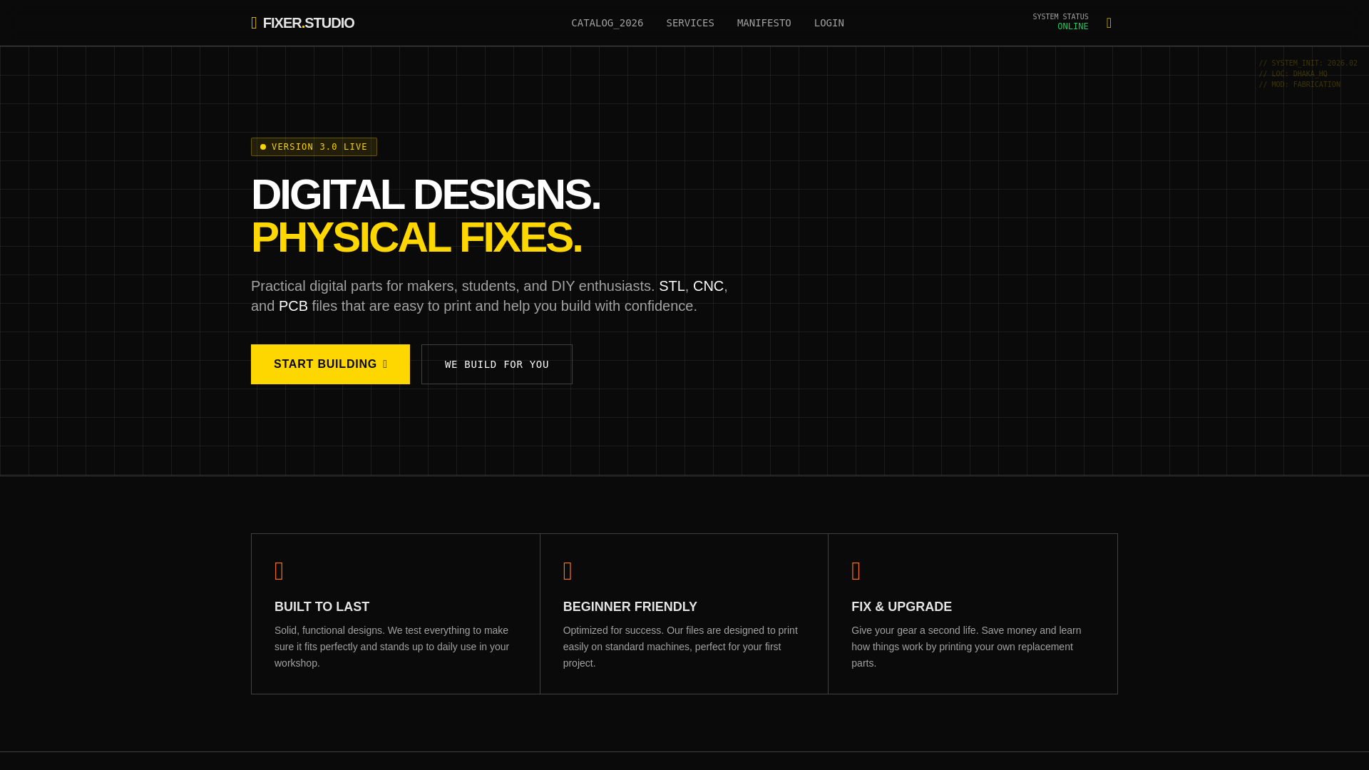 website screenshot of https://fixerstudio.pages.dev/