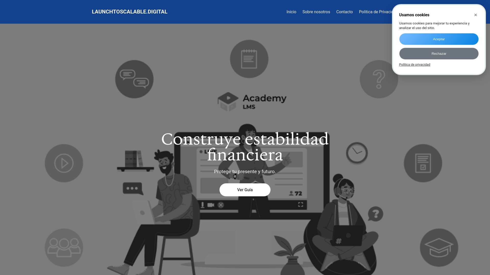 website screenshot of https://launchtoscalable.digital