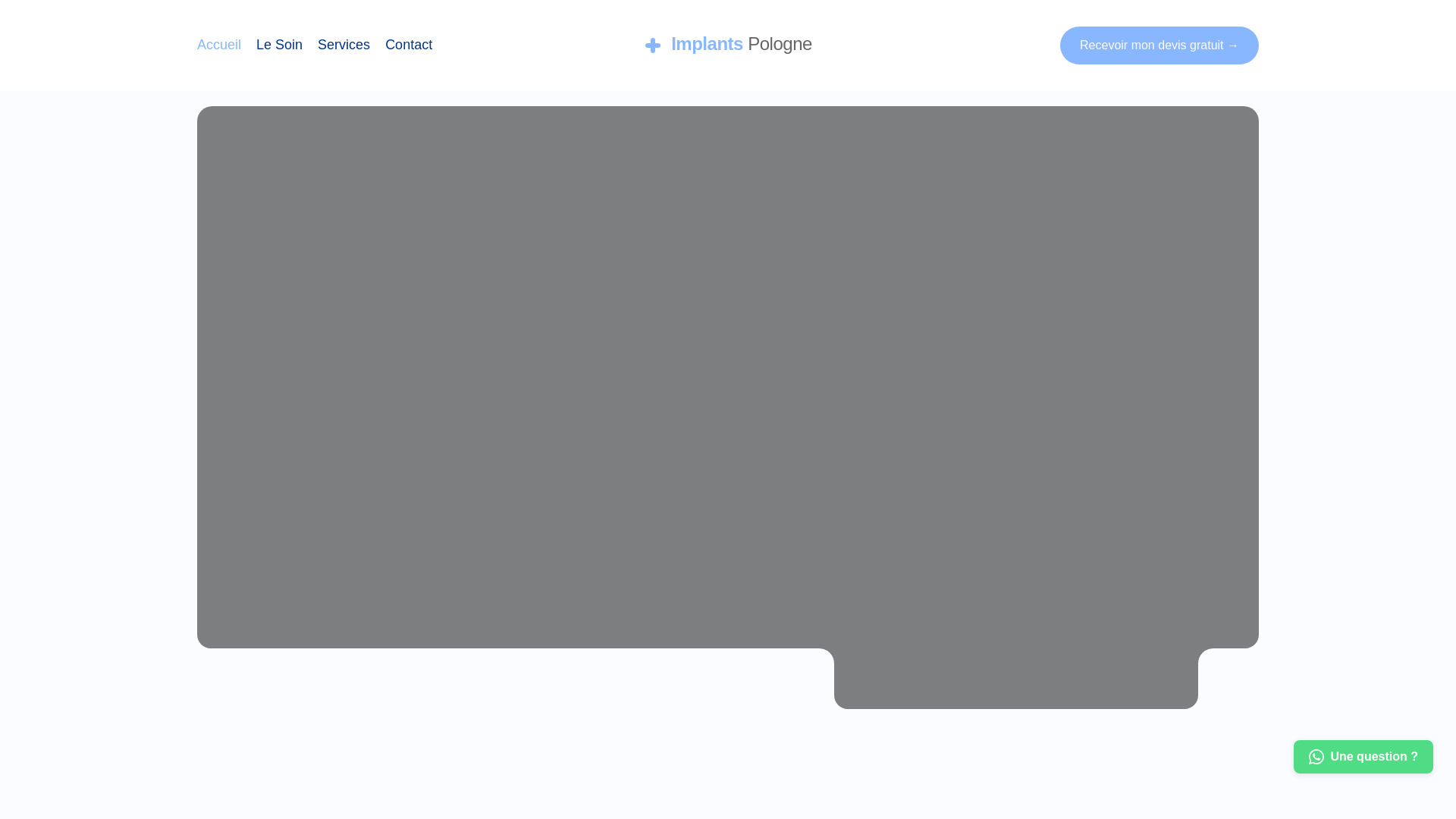 website screenshot of https://implantspologne.fr