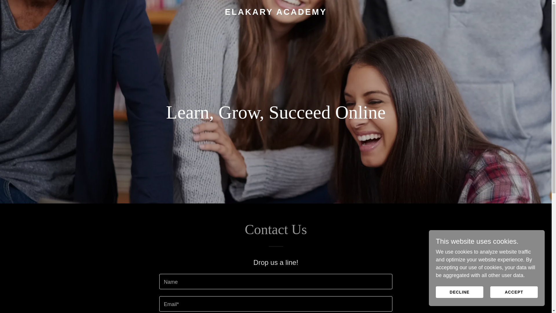 website screenshot of https://elakaryacademy.com/