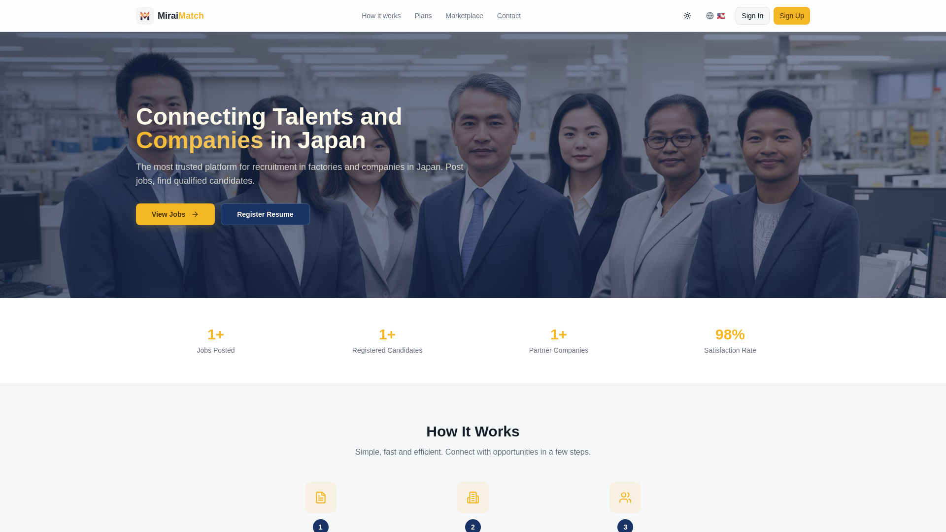website screenshot of https://miraimatch.online/
