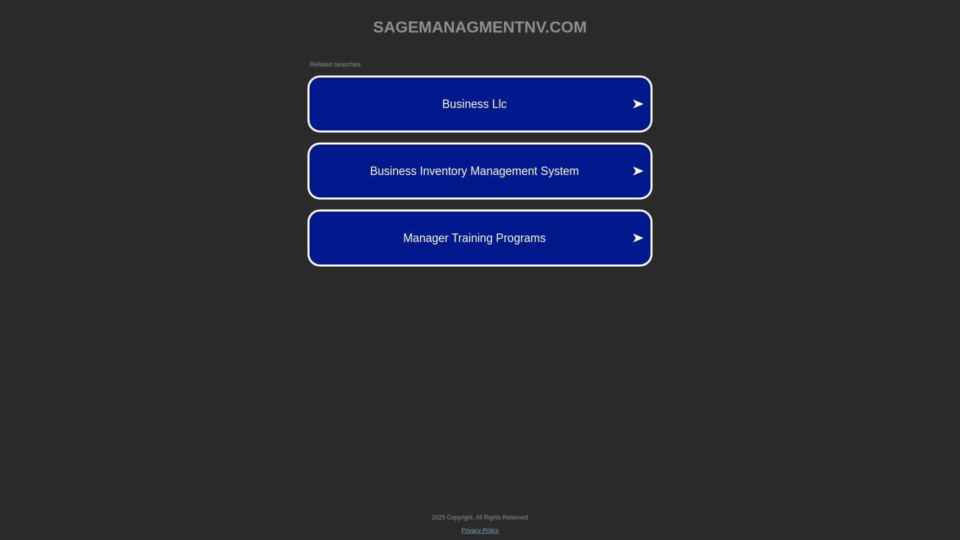 website screenshot of https://sagemanagmentnv.com/