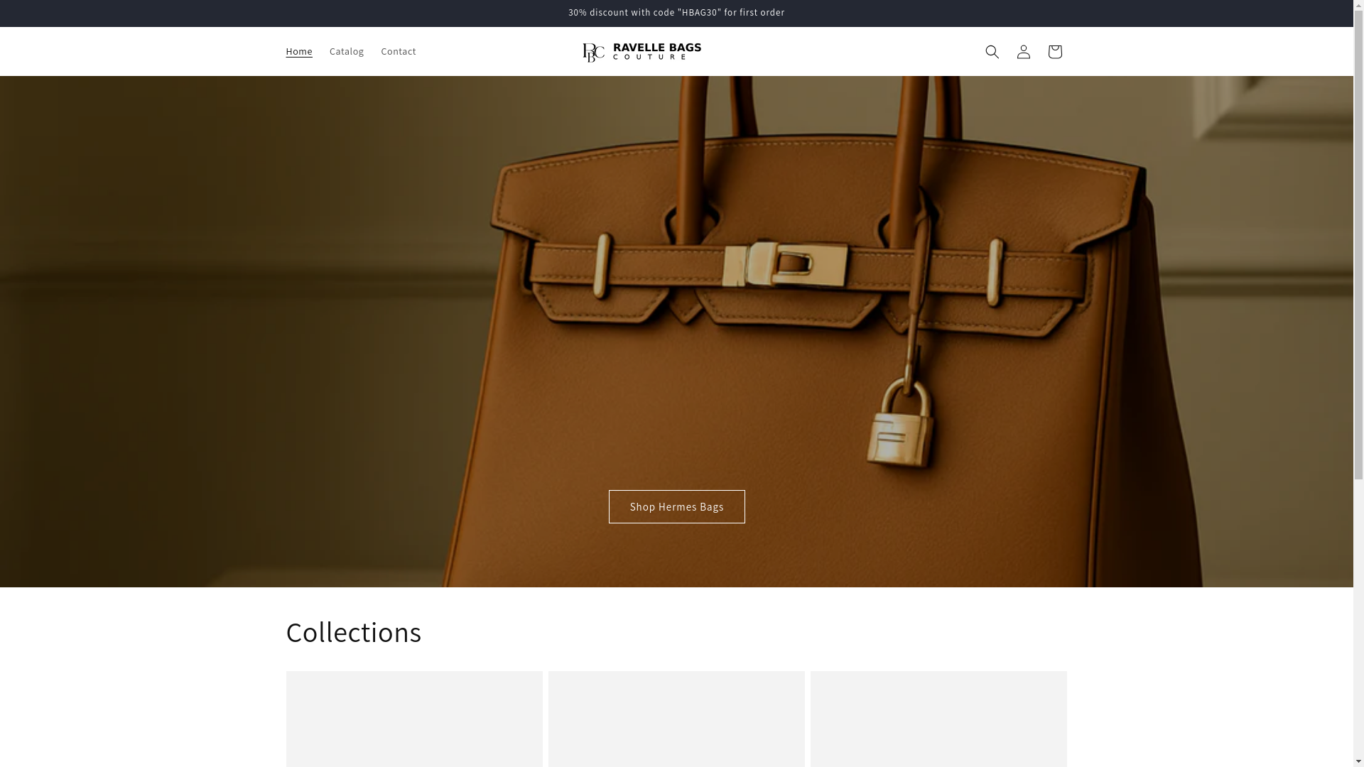 website screenshot of https://ravellebags.com/