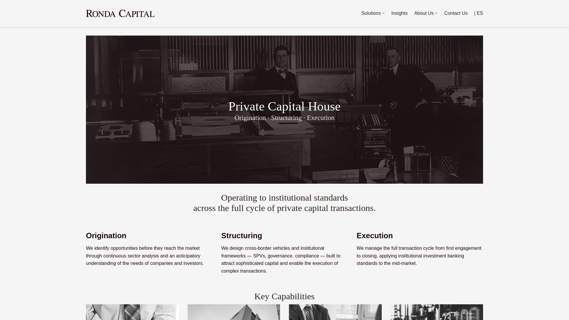 website screenshot of https://rondaprivatecapital.com