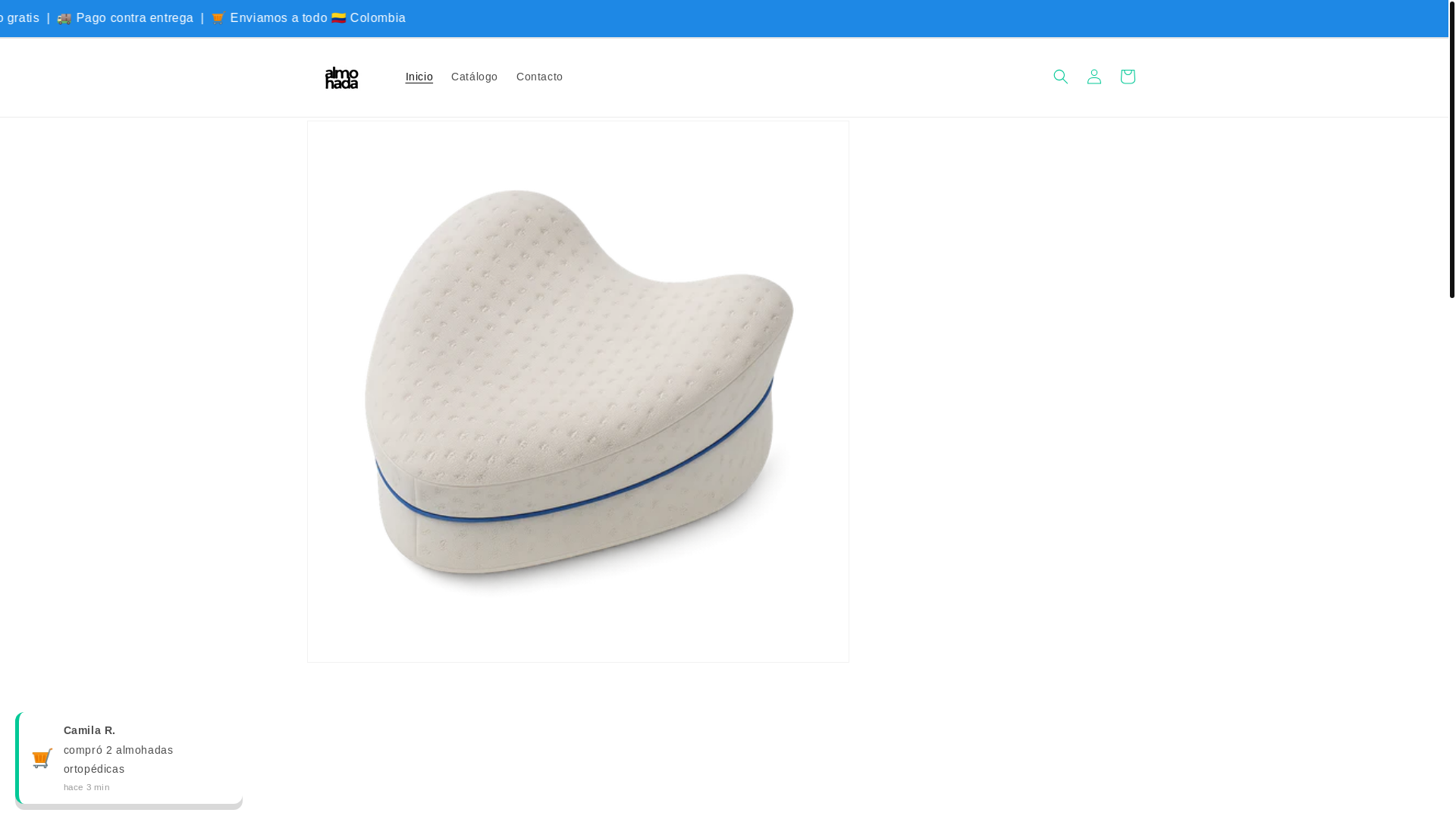 website screenshot of https://almohadaortopedica.shop/