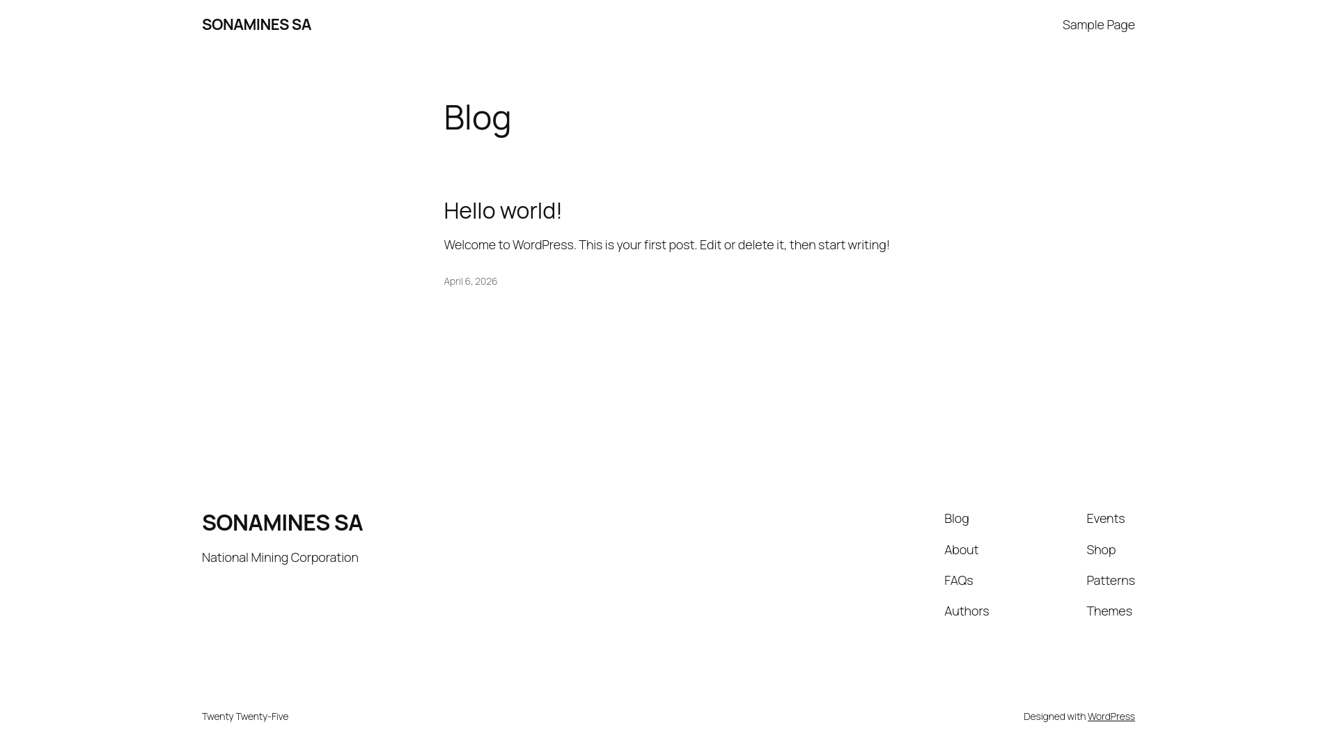 website screenshot of https://sonaminess.com/