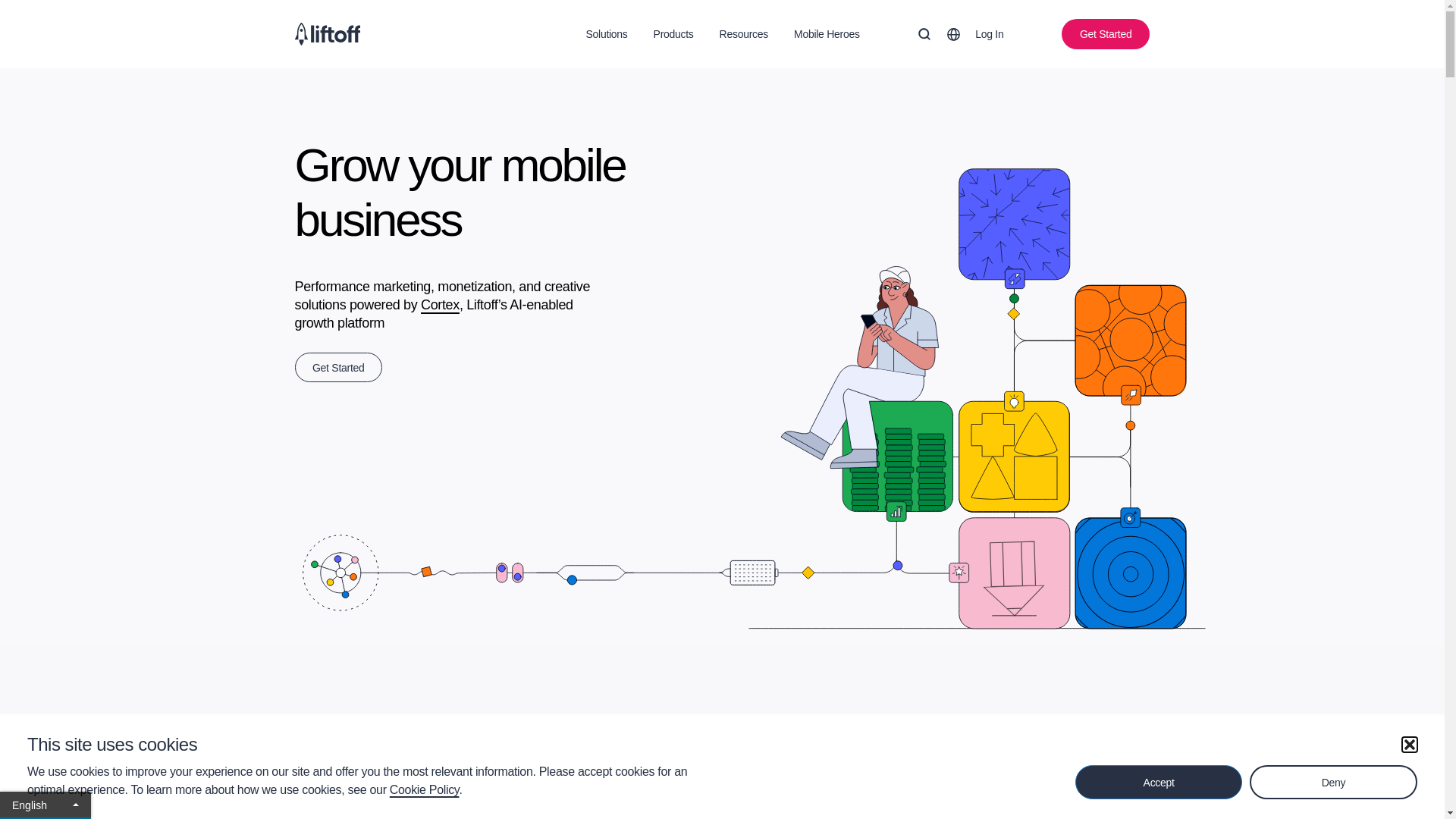website screenshot of https://vungle.com