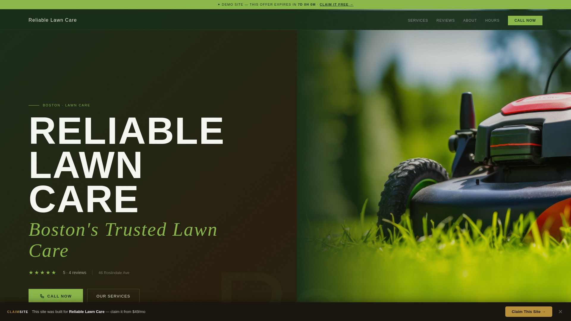 website screenshot of https://reliable-lawn-care-6e0z.pages.dev/